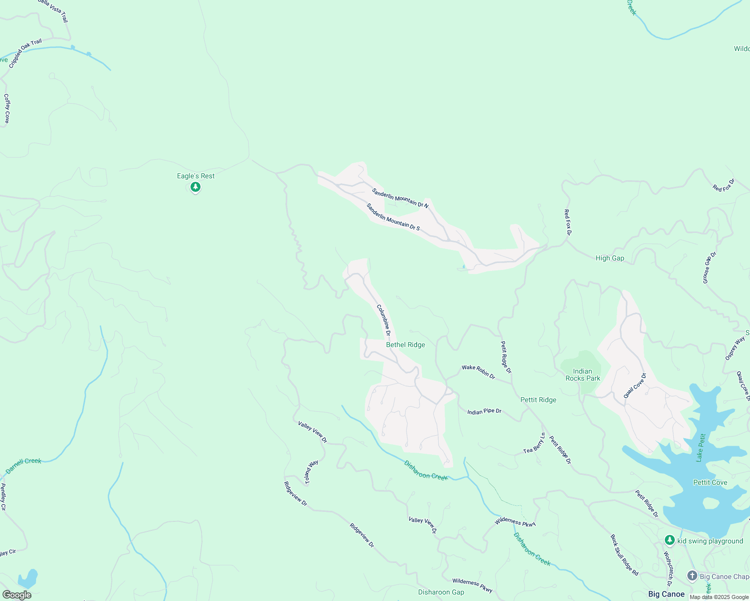 map of restaurants, bars, coffee shops, grocery stores, and more near Columbine Drive in Jasper