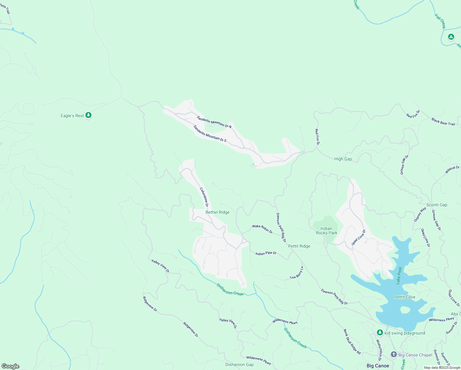 map of restaurants, bars, coffee shops, grocery stores, and more near 210 Windflower Drive in Dawsonville