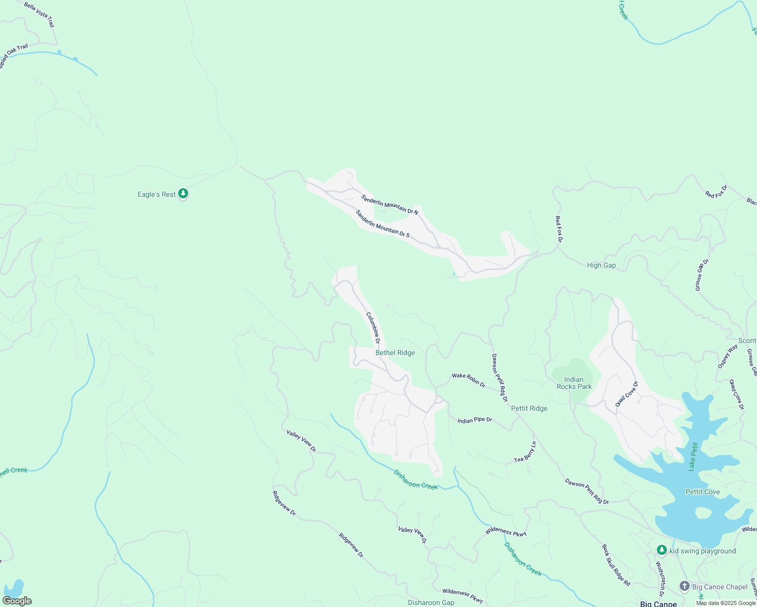 map of restaurants, bars, coffee shops, grocery stores, and more near 387 Windflower Drive in Dawsonville
