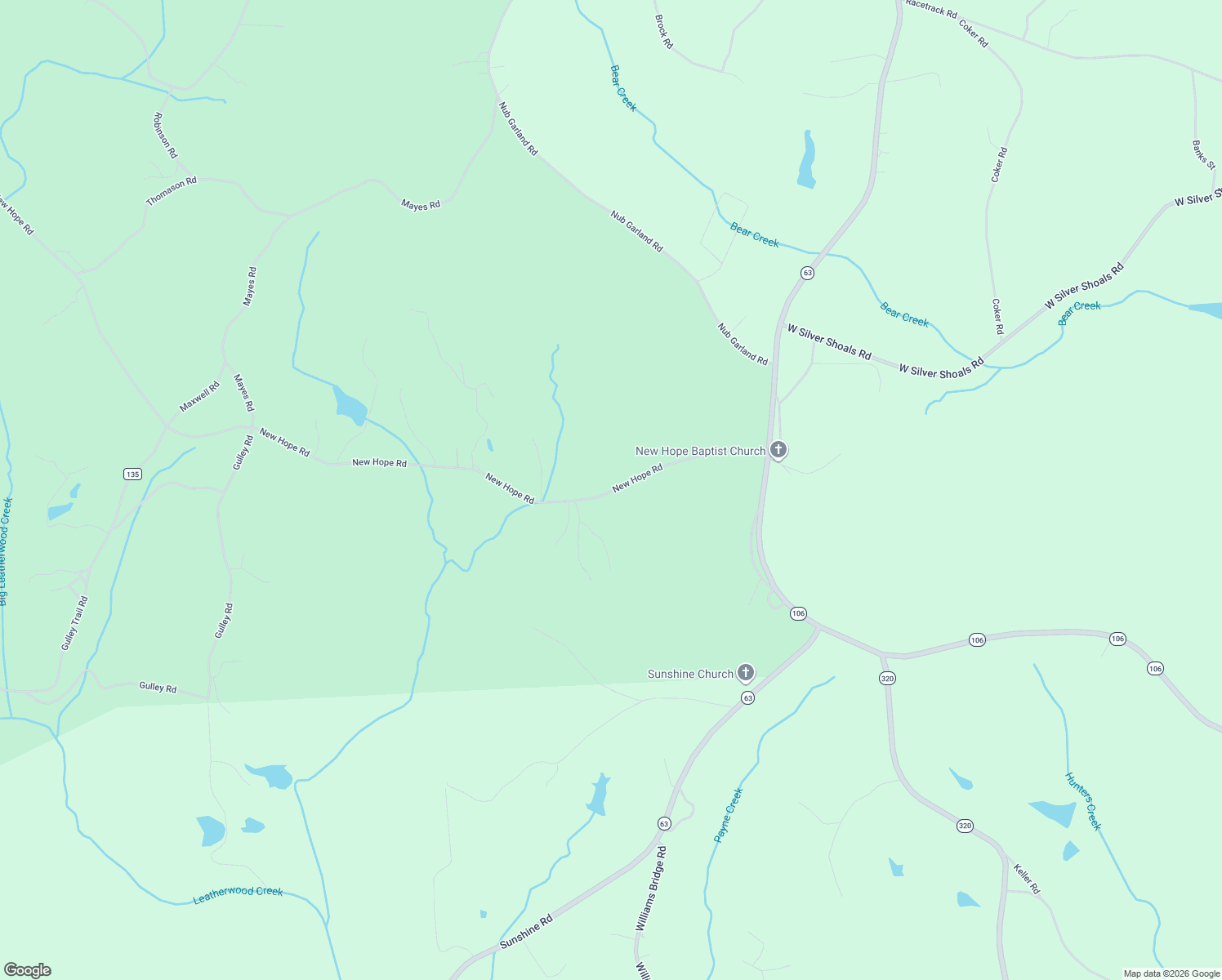 map of restaurants, bars, coffee shops, grocery stores, and more near 501 New Hope Road in Toccoa