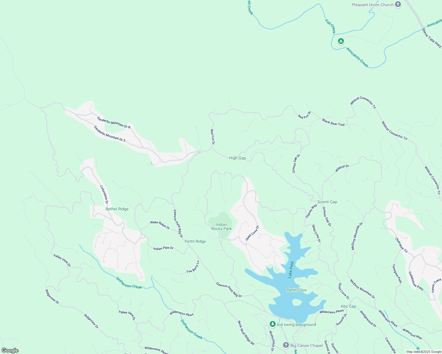 map of restaurants, bars, coffee shops, grocery stores, and more near 41 Crazy Bear Ridge in Dawsonville