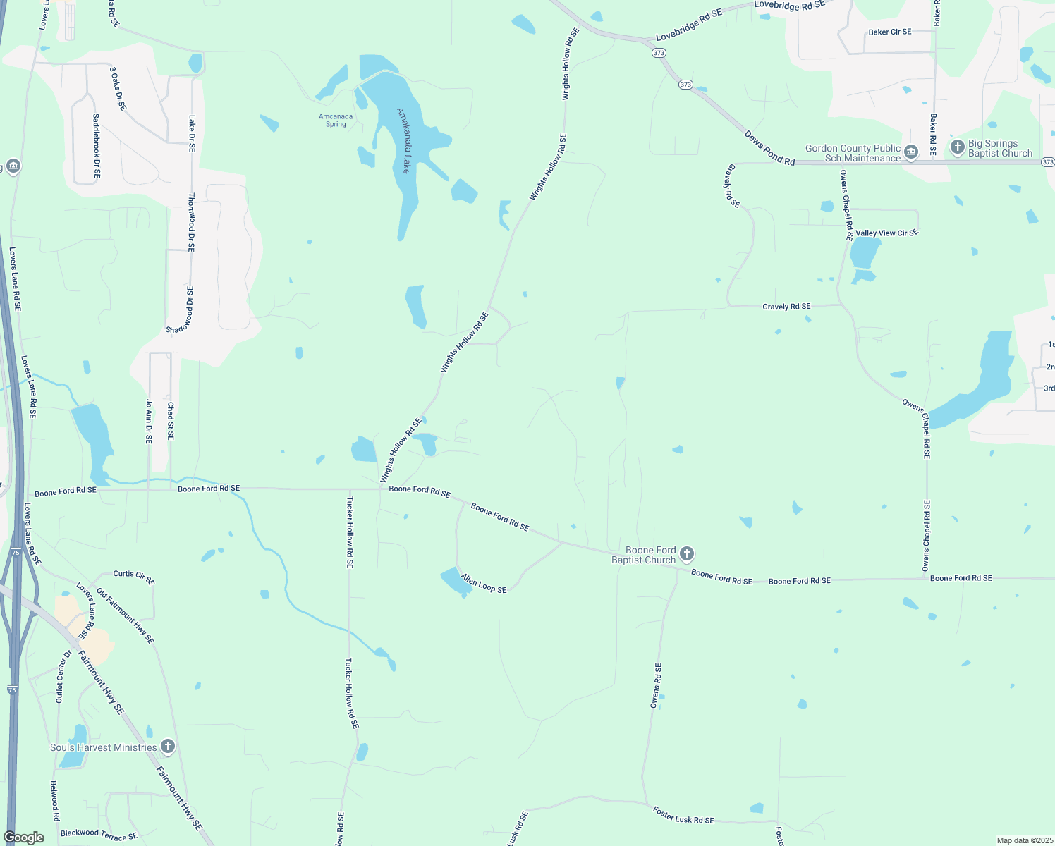 map of restaurants, bars, coffee shops, grocery stores, and more near 161 Granny Smith Drive Southeast in Calhoun