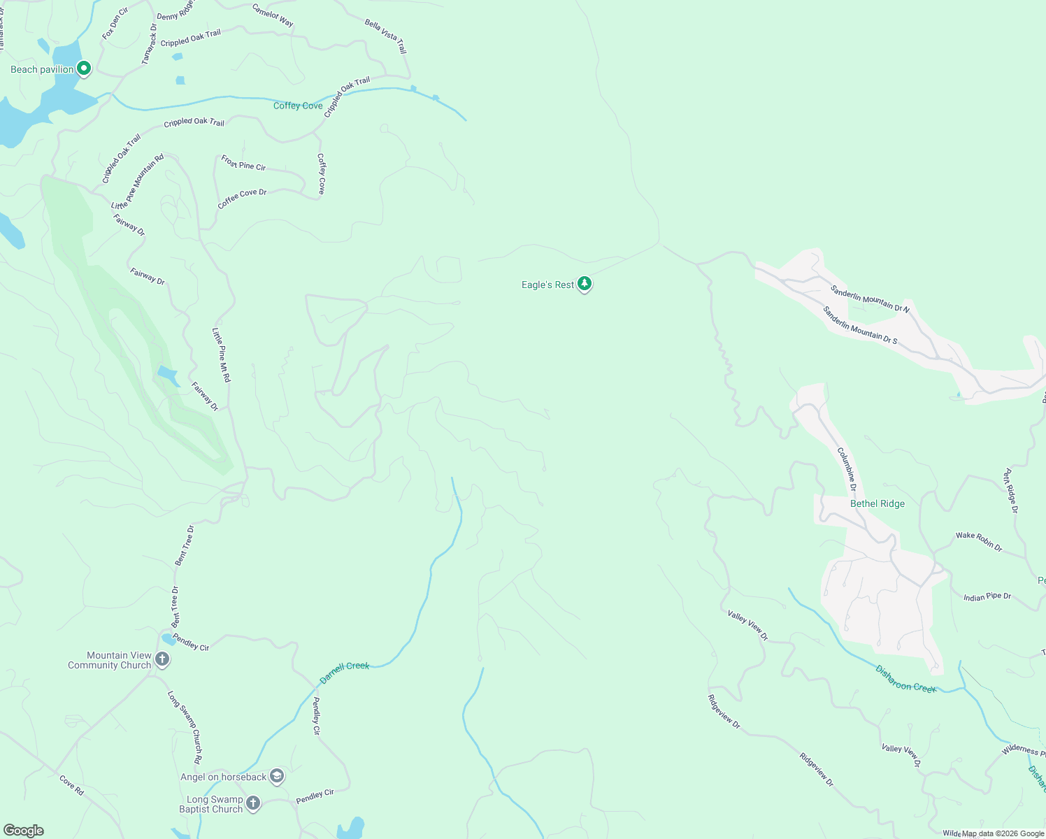 map of restaurants, bars, coffee shops, grocery stores, and more near 482 Cutthroat Ridge Road in Big Canoe
