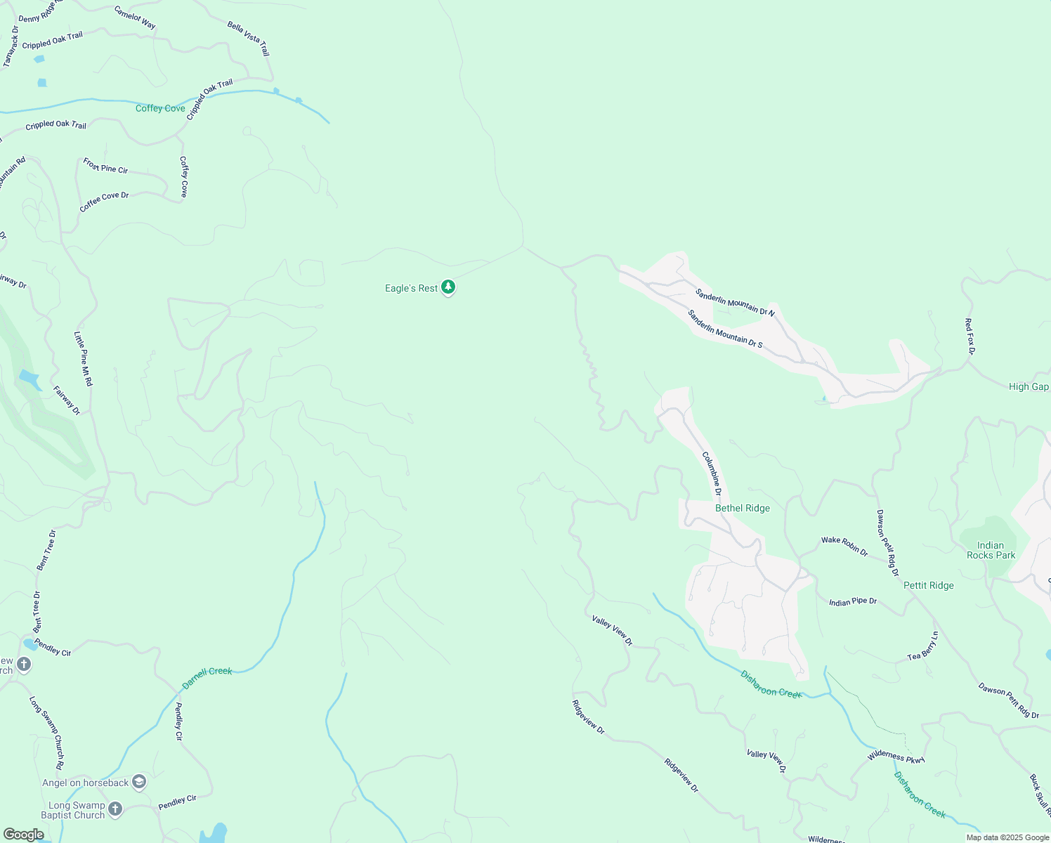map of restaurants, bars, coffee shops, grocery stores, and more near 465 Huckleberry Trail in Jasper