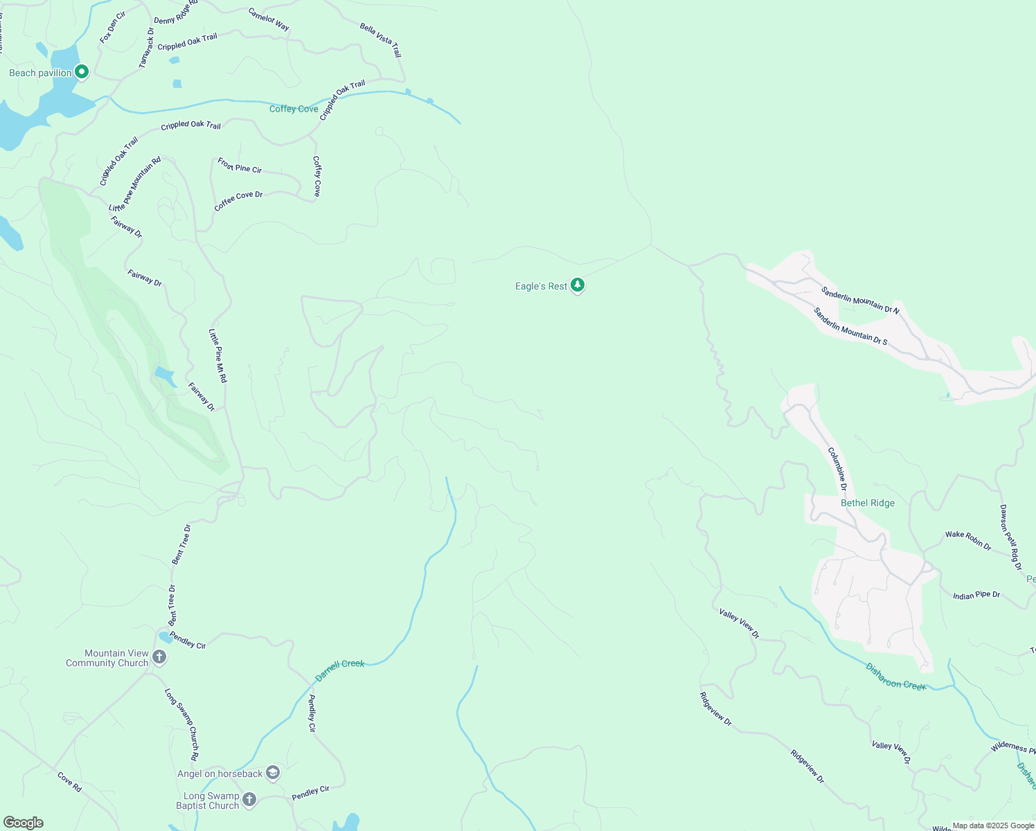 map of restaurants, bars, coffee shops, grocery stores, and more near 572 Cutthroat Ridge Road in Jasper