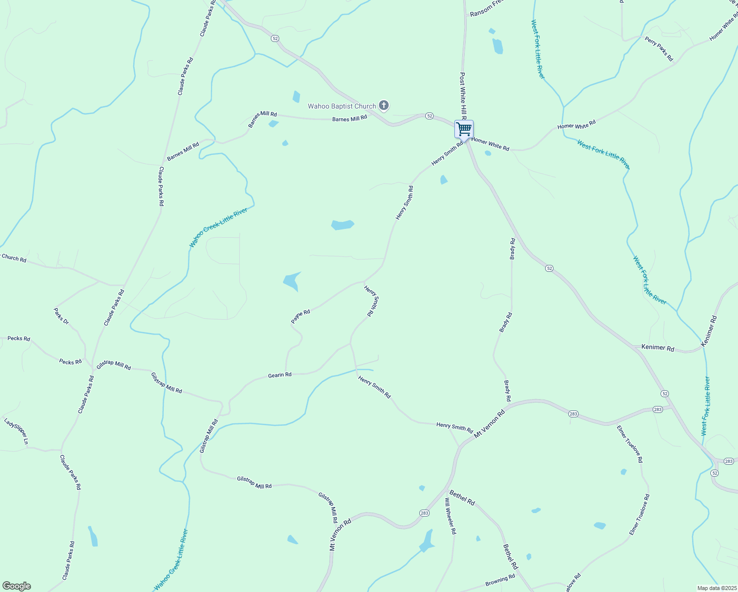 map of restaurants, bars, coffee shops, grocery stores, and more near 6389 Henry Smith Road in Murrayville