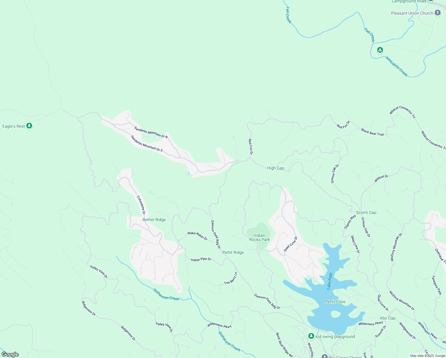 map of restaurants, bars, coffee shops, grocery stores, and more near 37 Dawson Petit Ridge Drive in Dawsonville