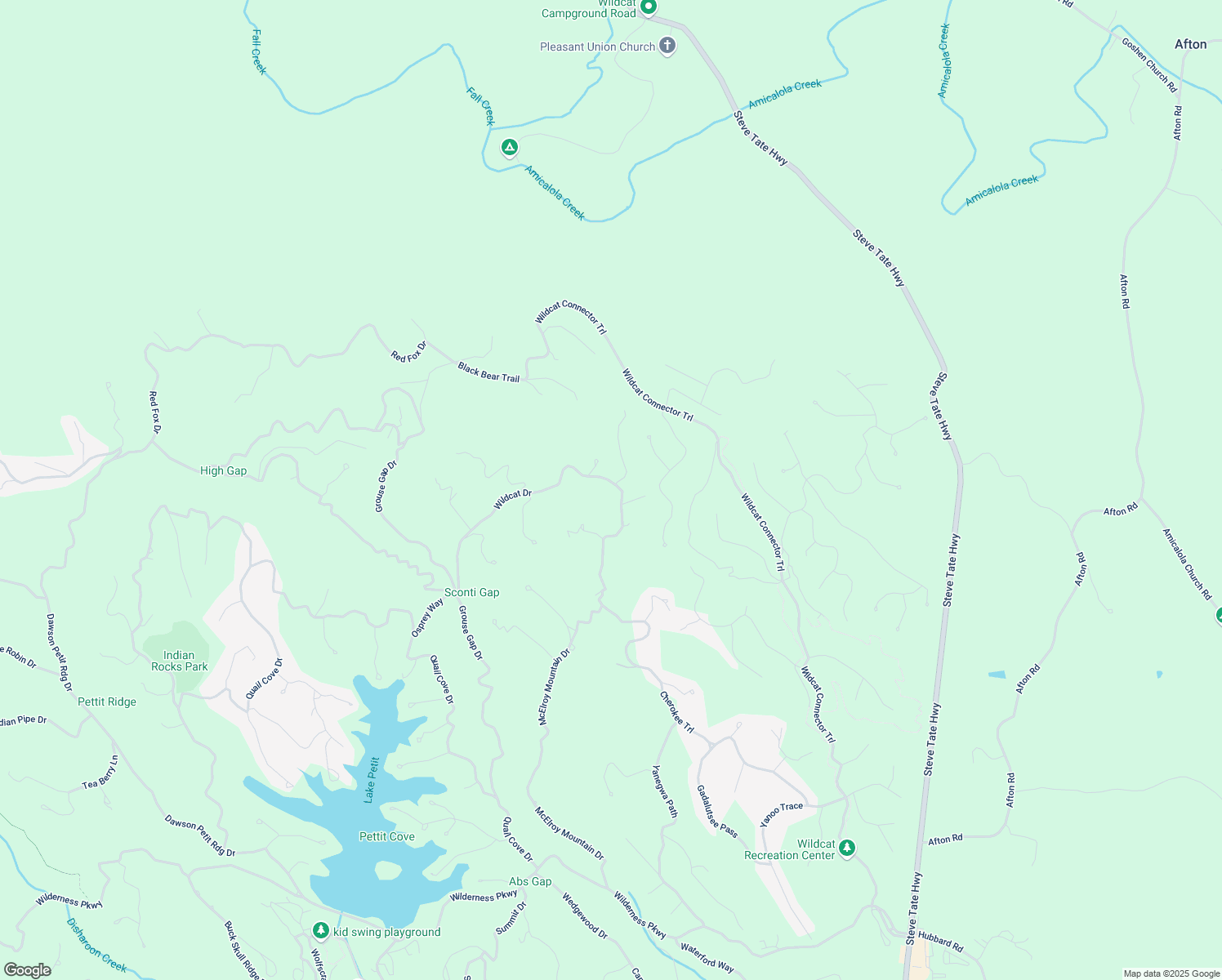 map of restaurants, bars, coffee shops, grocery stores, and more near 2197 McElroy Mountain Drive in Dawsonville