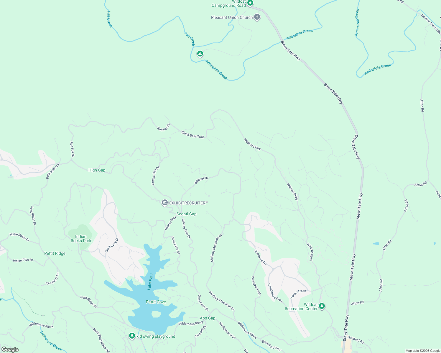 map of restaurants, bars, coffee shops, grocery stores, and more near 2192 Wildcat Drive in Dawsonville