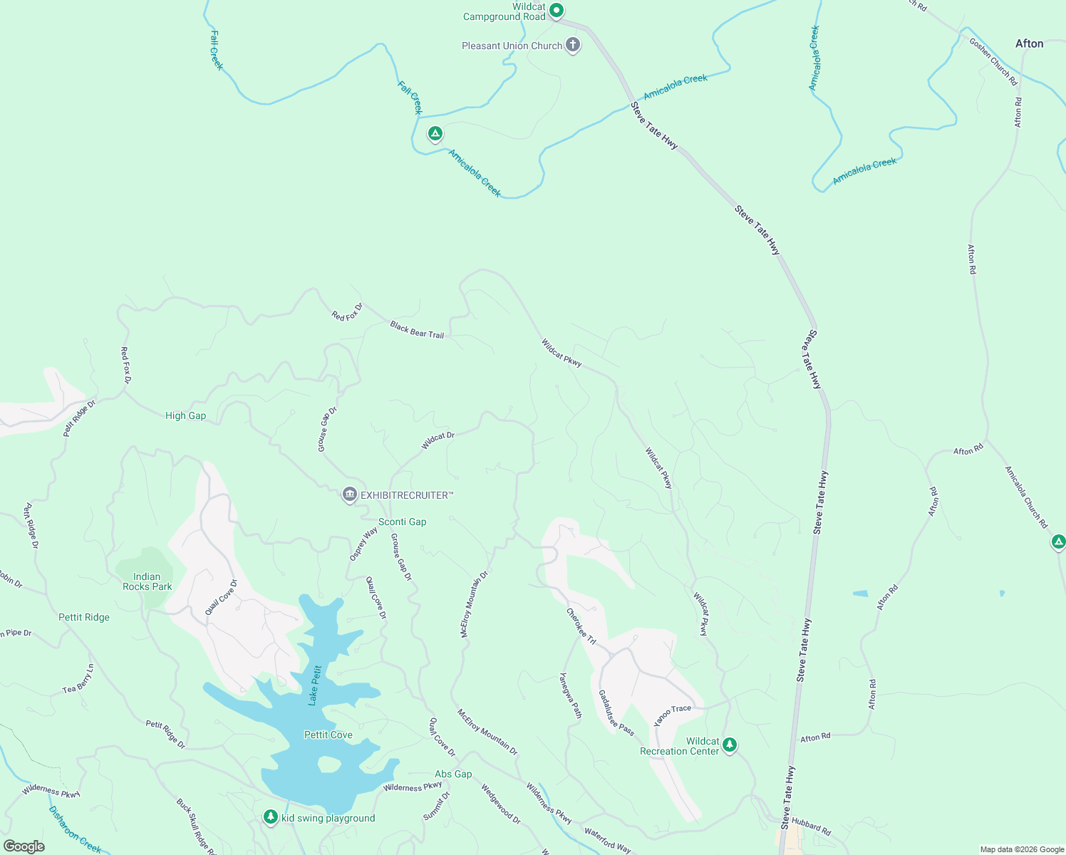 map of restaurants, bars, coffee shops, grocery stores, and more near 2038 McElroy Mountain Drive in Dawsonville