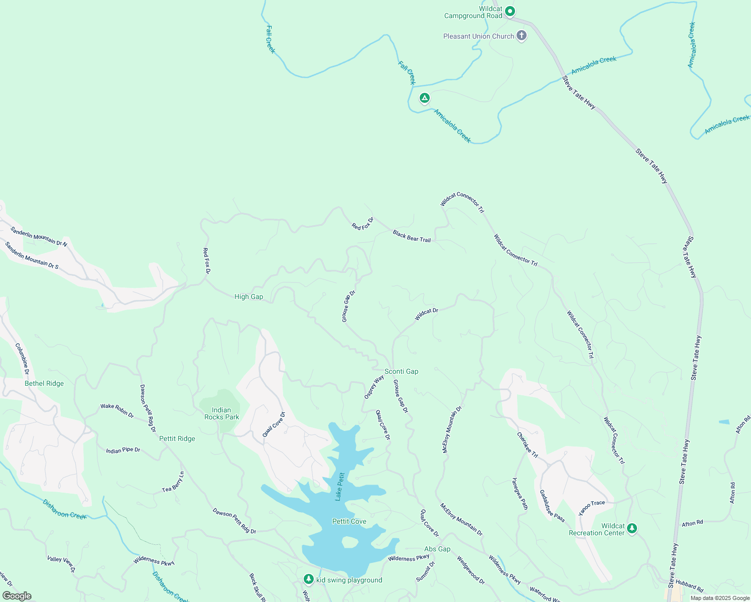map of restaurants, bars, coffee shops, grocery stores, and more near 226 Crested Fern Lane in Jasper