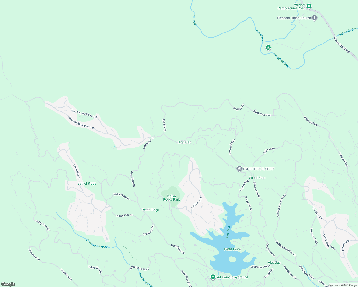 map of restaurants, bars, coffee shops, grocery stores, and more near 3109 Falcon Heights Lane in Dawsonville