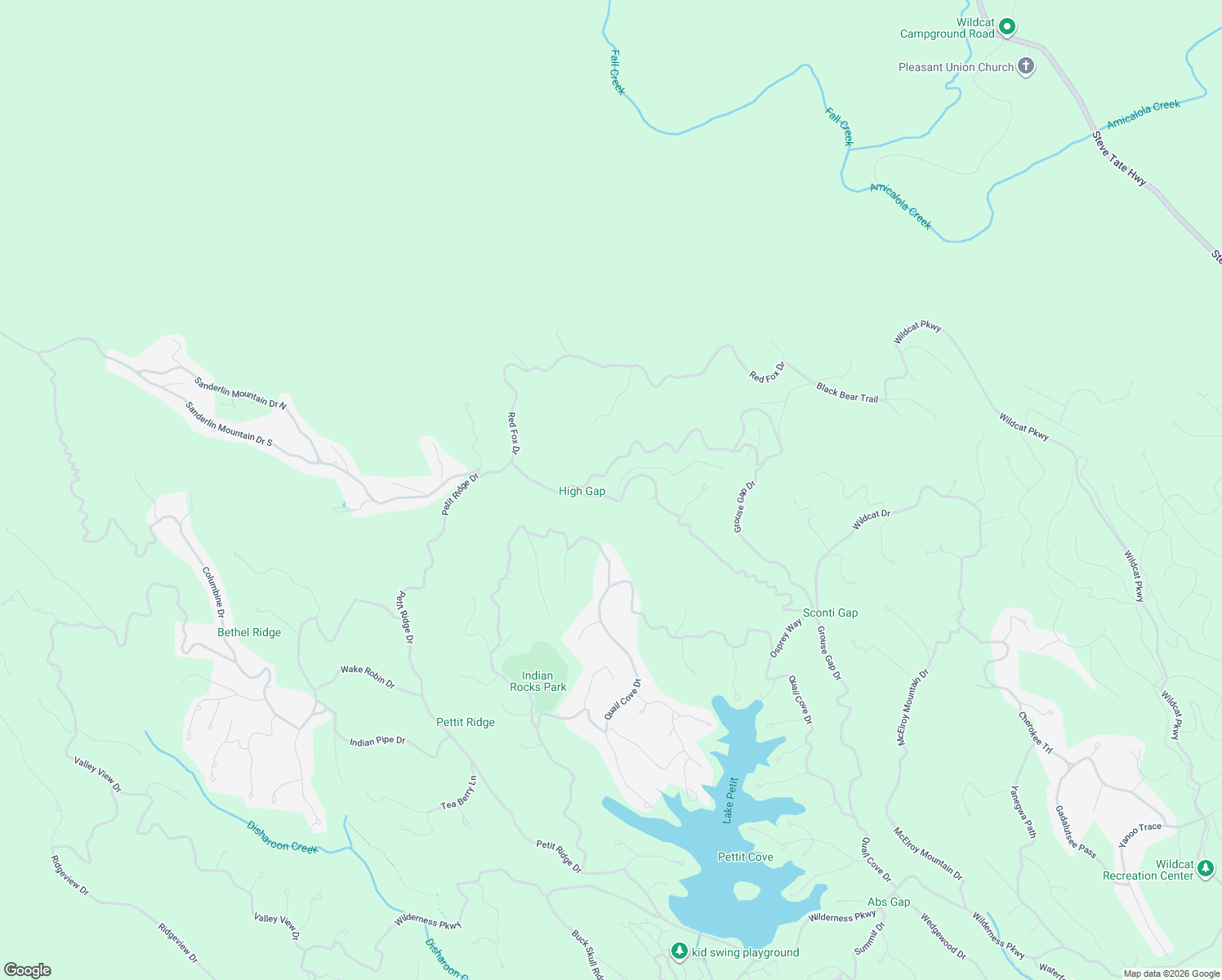 map of restaurants, bars, coffee shops, grocery stores, and more near 1020 Falcon Heights Lane in Jasper