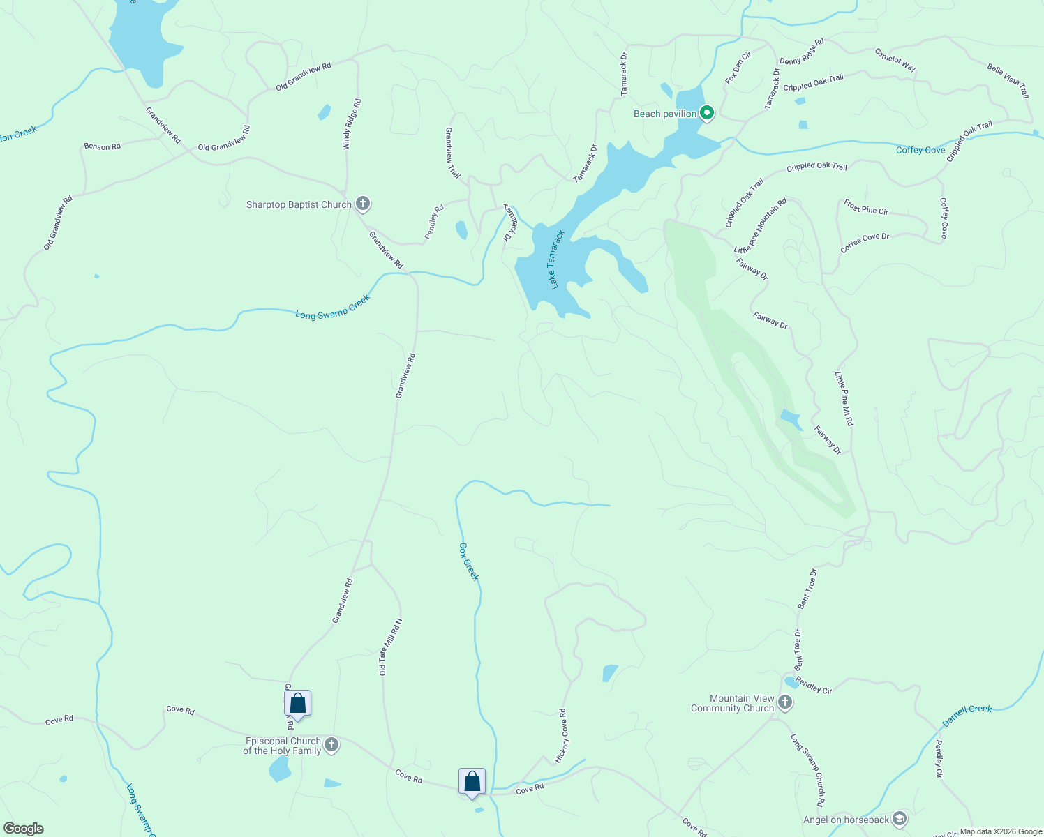 map of restaurants, bars, coffee shops, grocery stores, and more near 232 Sunset Court in Big Canoe
