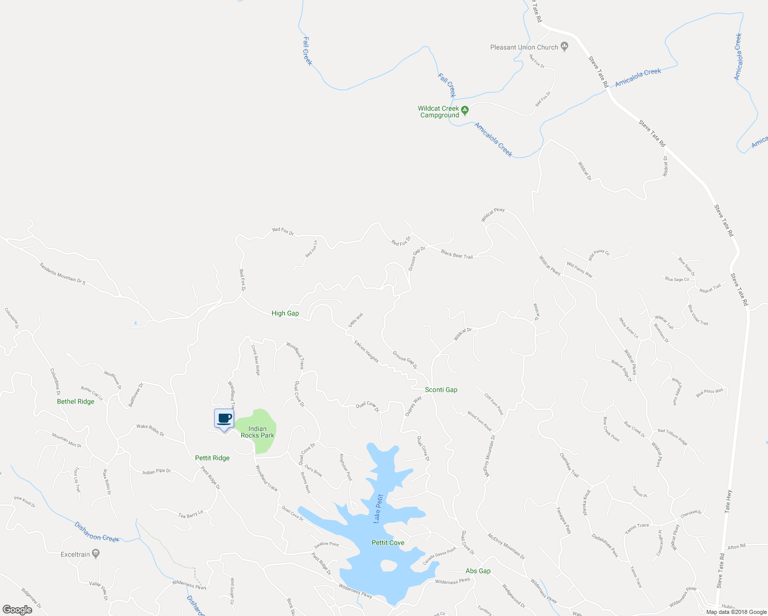 map of restaurants, bars, coffee shops, grocery stores, and more near 3049 Grouse Gap Dr in Dawsonville