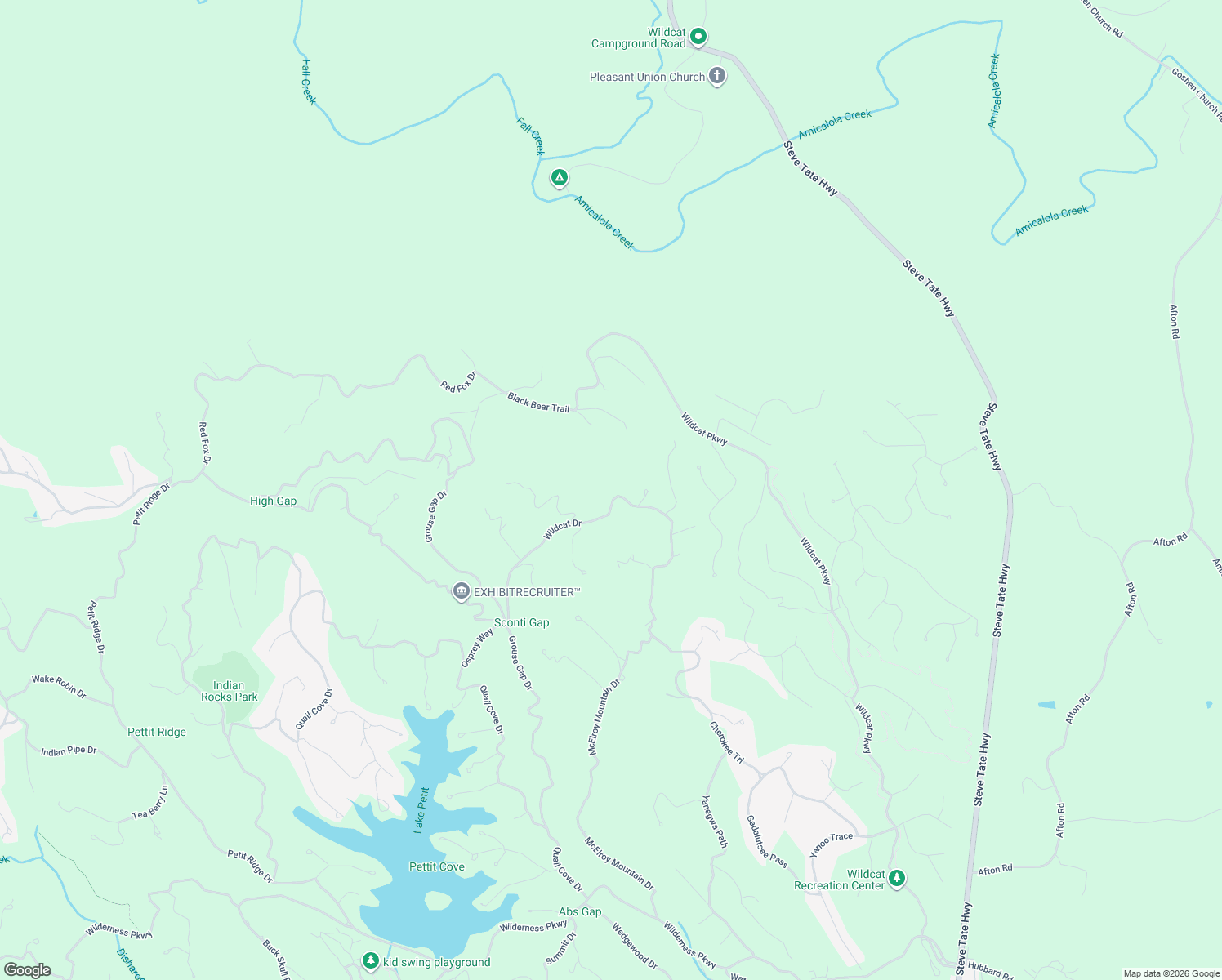 map of restaurants, bars, coffee shops, grocery stores, and more near 2167 Wildcat Drive in Big Canoe