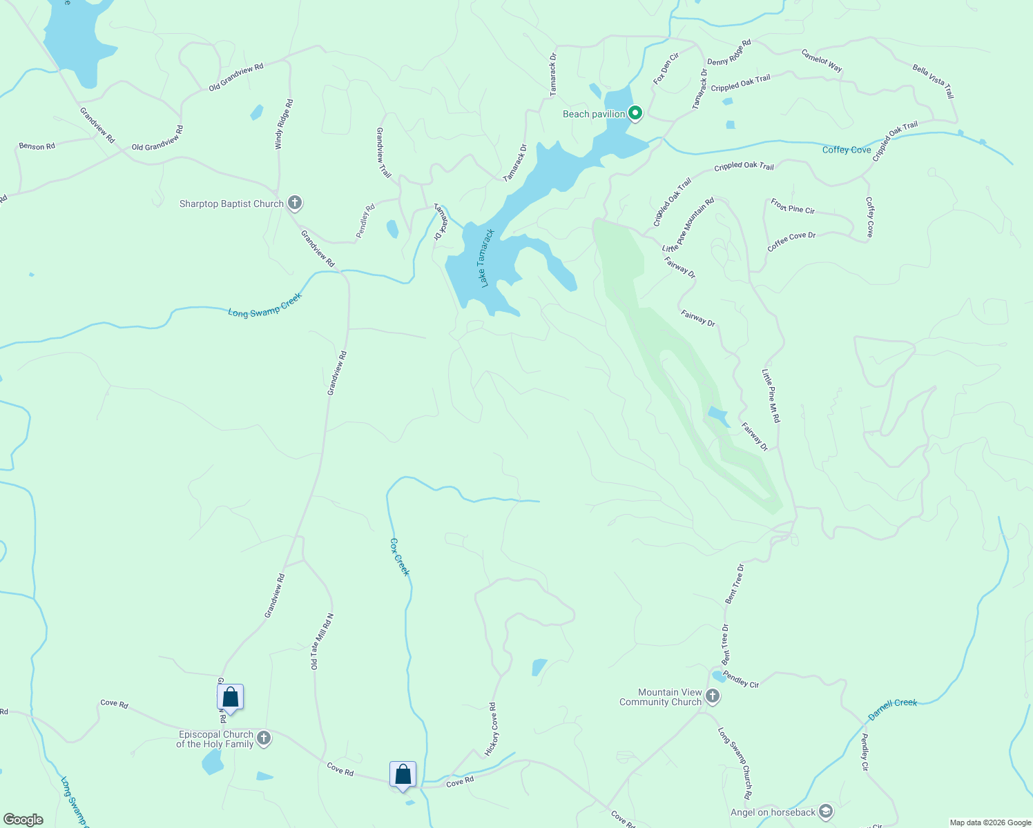 map of restaurants, bars, coffee shops, grocery stores, and more near 210 Stone Ridge Court in Big Canoe