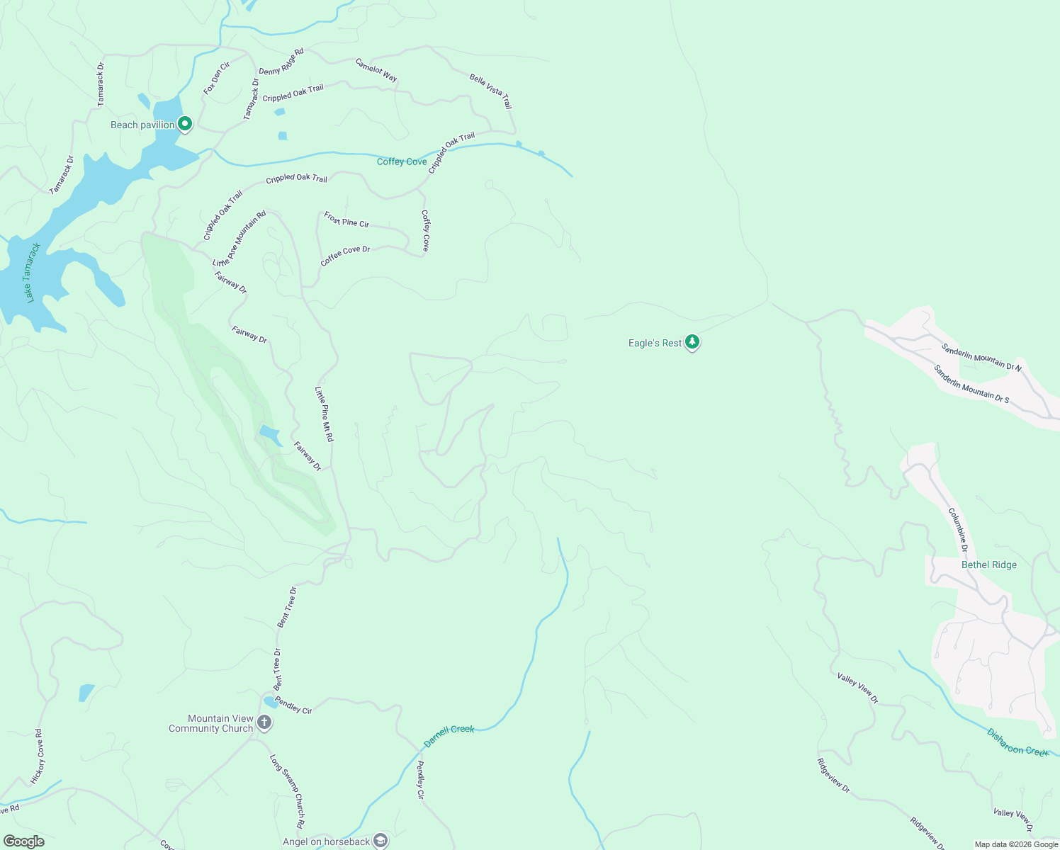 map of restaurants, bars, coffee shops, grocery stores, and more near 262 Echo Ridge in Jasper