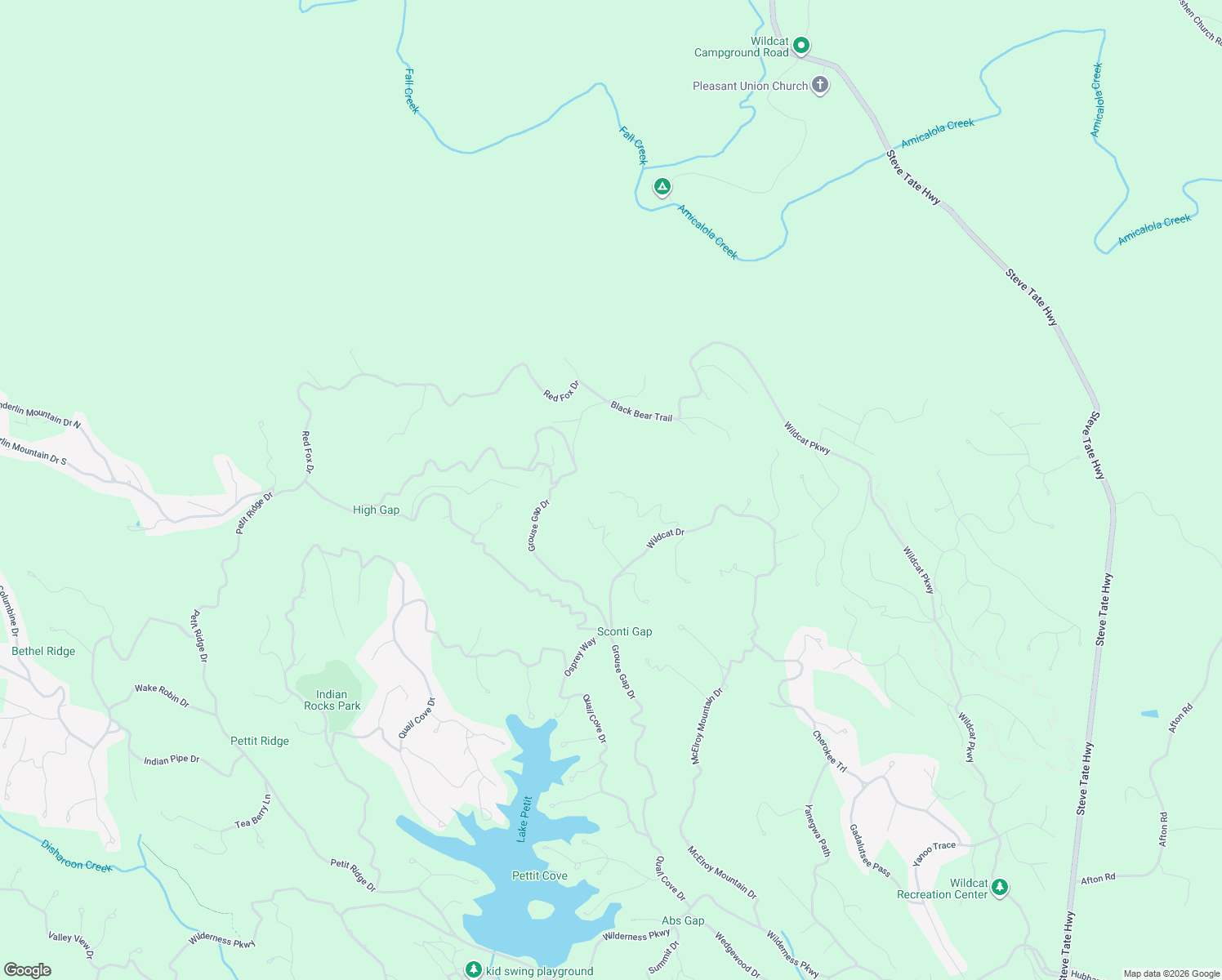 map of restaurants, bars, coffee shops, grocery stores, and more near 2156 Royal Fern Trail in Dawsonville