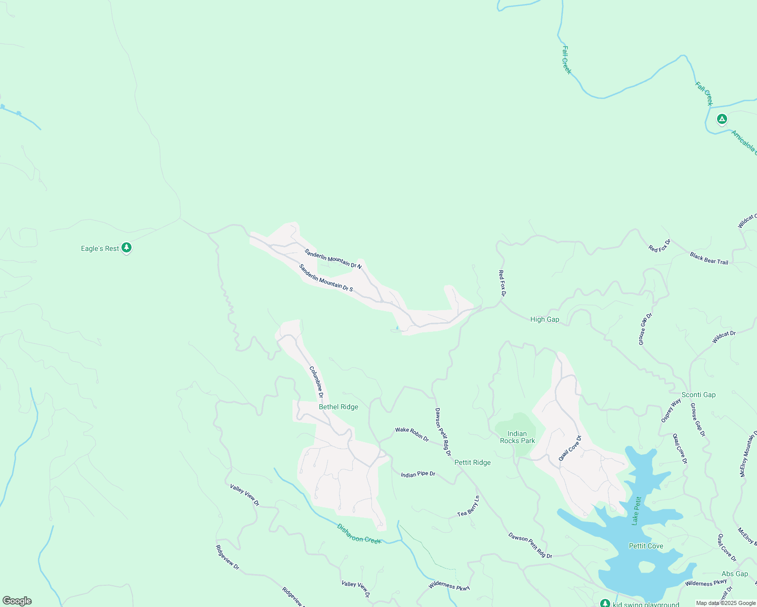 map of restaurants, bars, coffee shops, grocery stores, and more near 5074 Sanderlin Mountain Drive South in Dawsonville