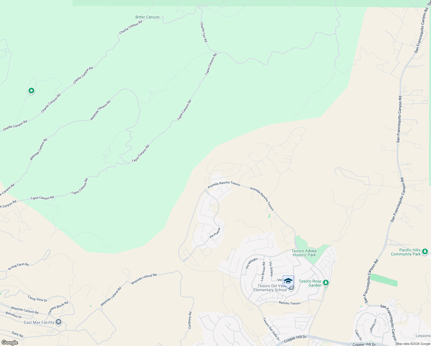 map of restaurants, bars, coffee shops, grocery stores, and more near 24378 Corte Parillada in Santa Clarita