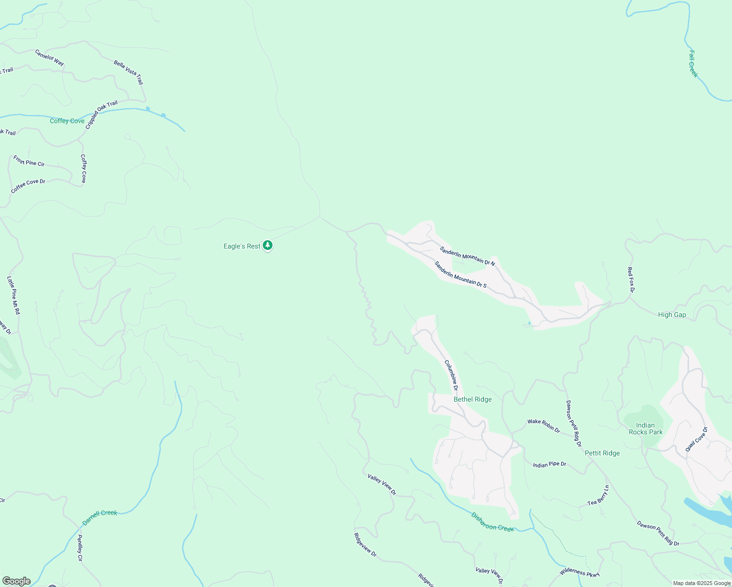 map of restaurants, bars, coffee shops, grocery stores, and more near Deer Run Ridge in Dawson County