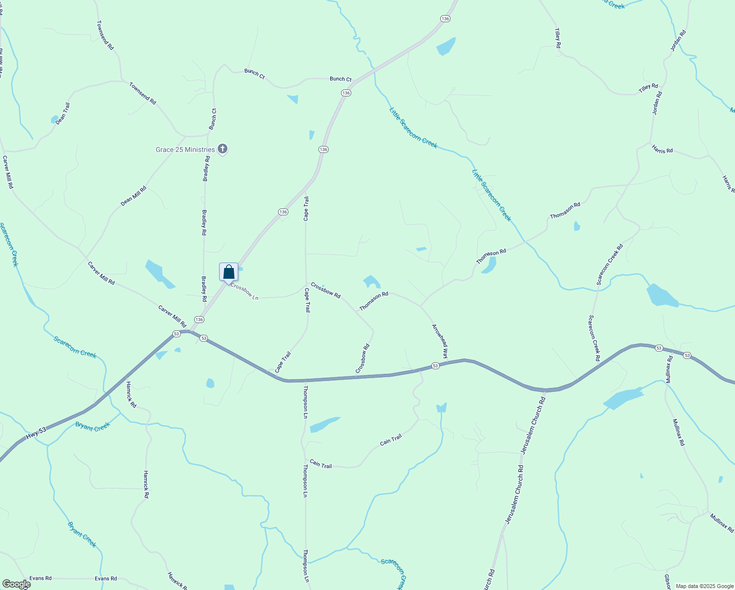 map of restaurants, bars, coffee shops, grocery stores, and more near 27 Minnie Lane in Talking Rock