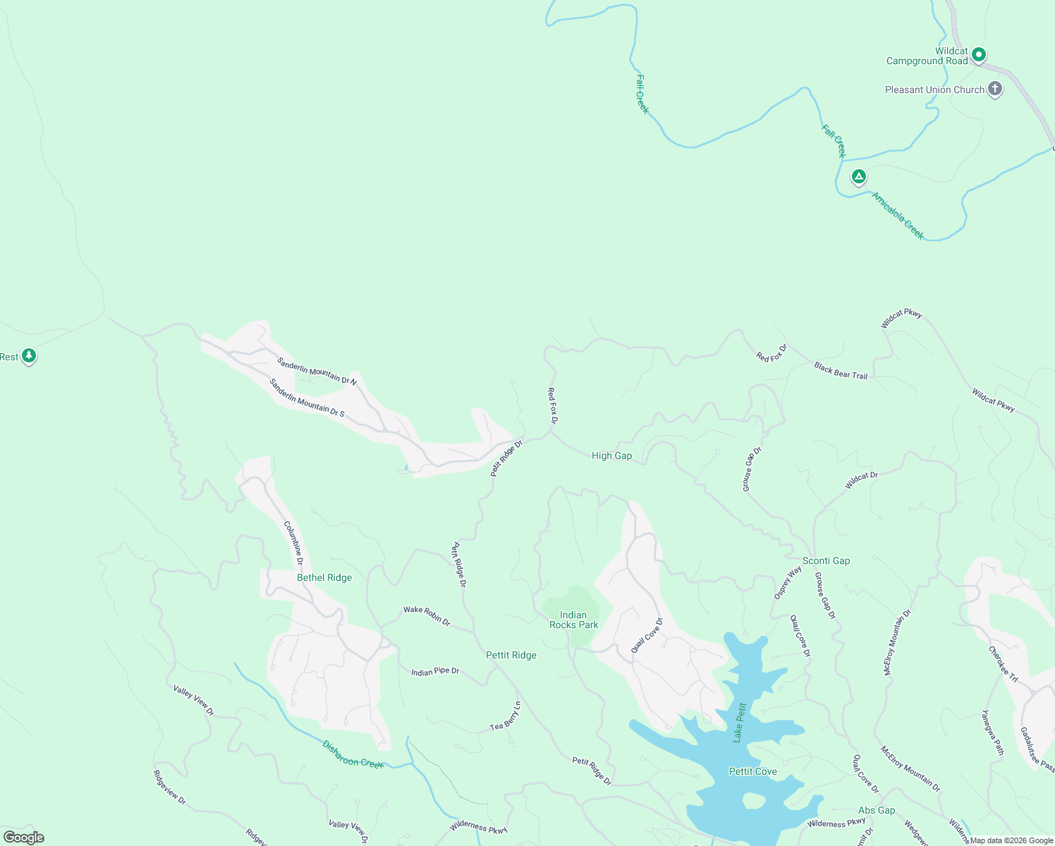 map of restaurants, bars, coffee shops, grocery stores, and more near 5002 Bear Cub Ridge in Dawsonville