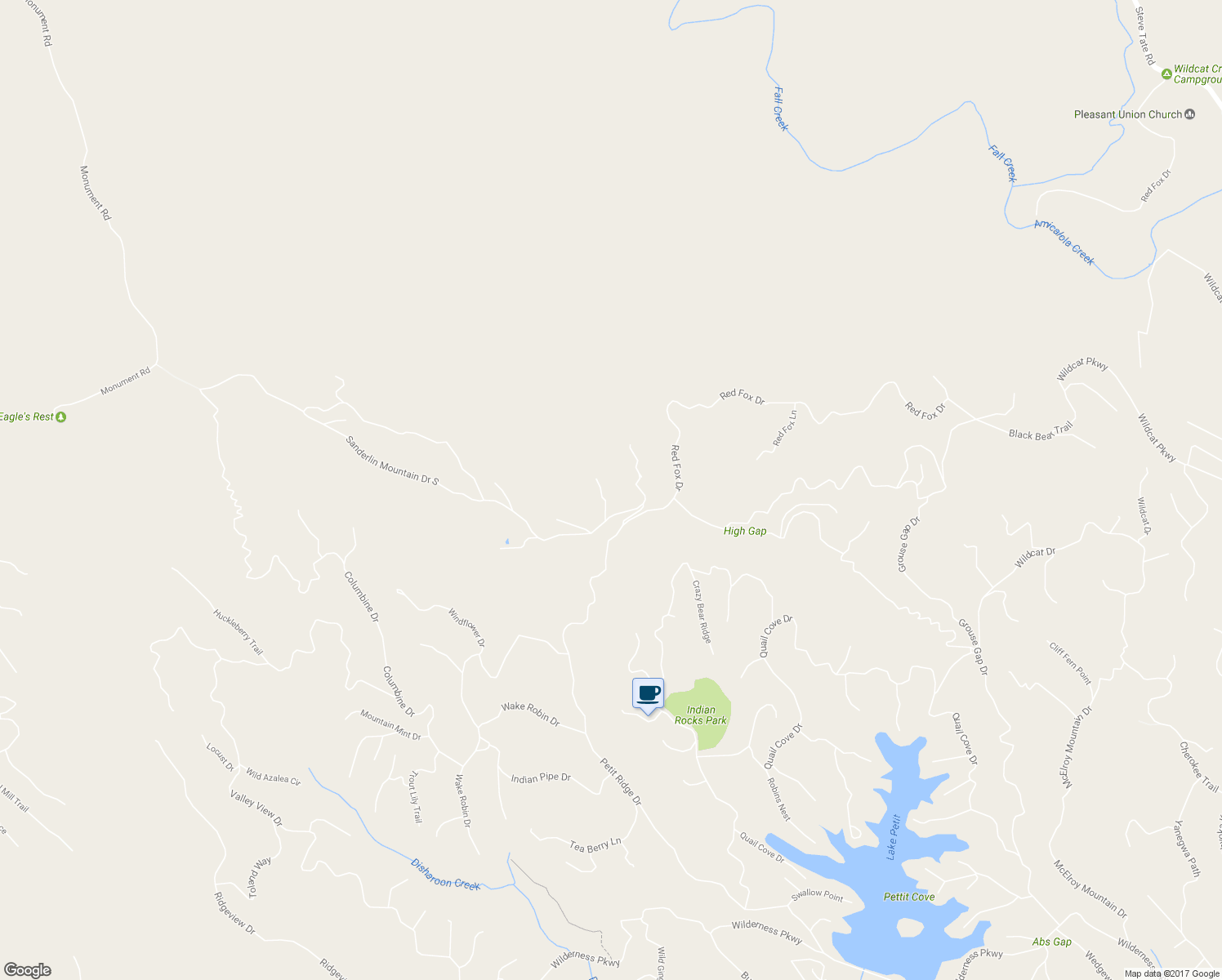 map of restaurants, bars, coffee shops, grocery stores, and more near 5019 Chipmunk Circle in Dawsonville