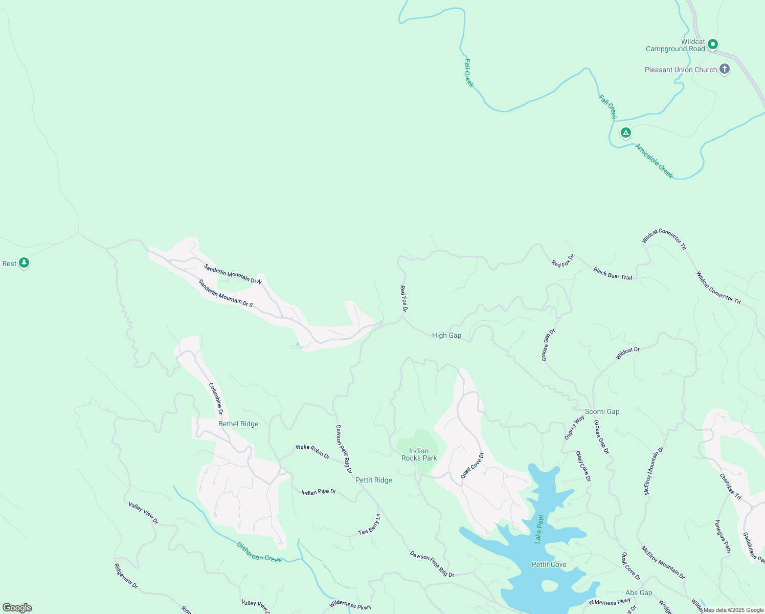 map of restaurants, bars, coffee shops, grocery stores, and more near 62 Bear Cub Ridge in Big Canoe