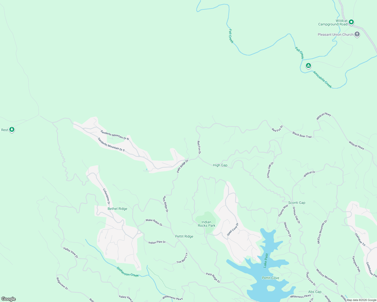 map of restaurants, bars, coffee shops, grocery stores, and more near 5002 Bear Cub Ridge in Dawsonville