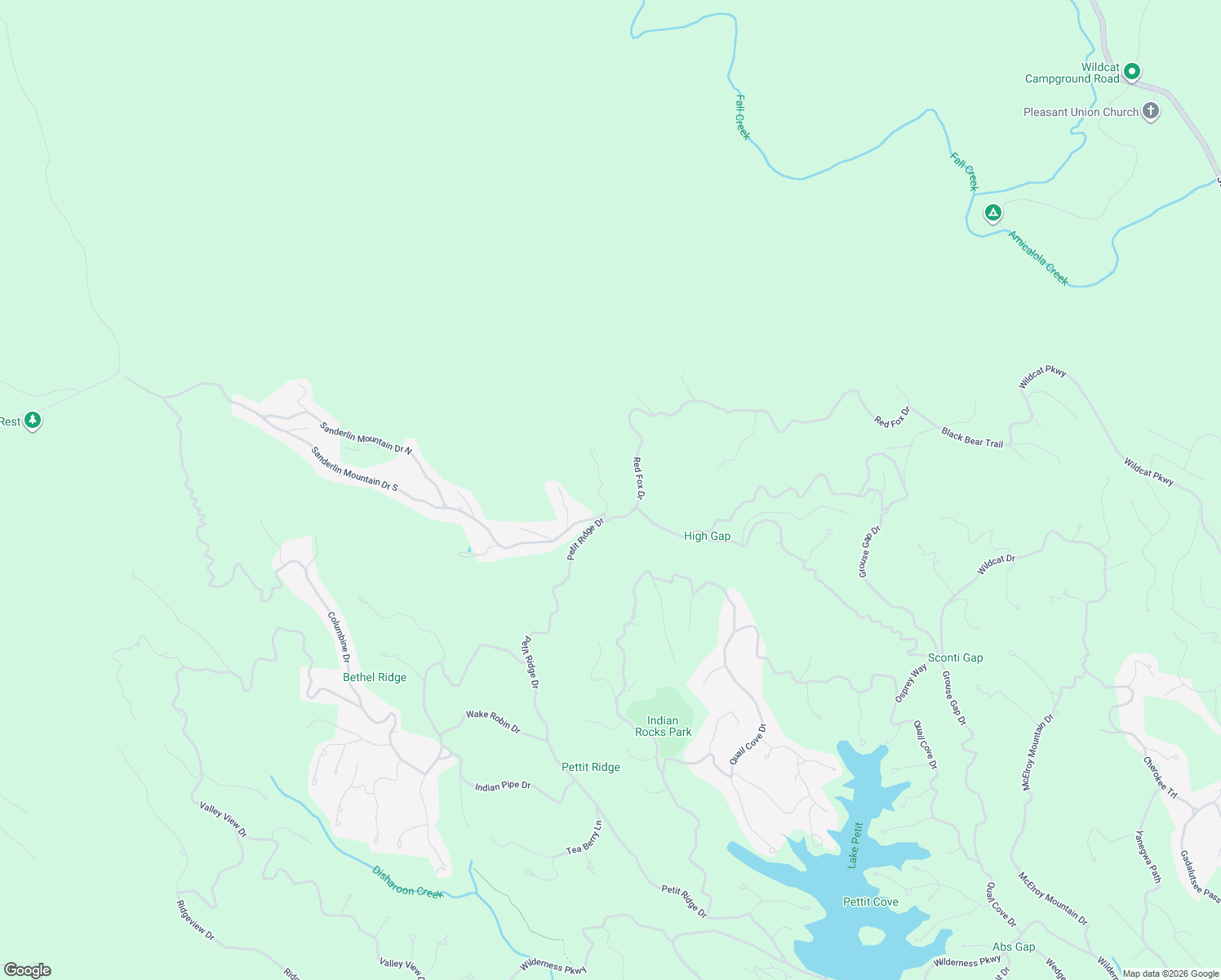 map of restaurants, bars, coffee shops, grocery stores, and more near 5002 Bear Cub Ridge in Dawsonville