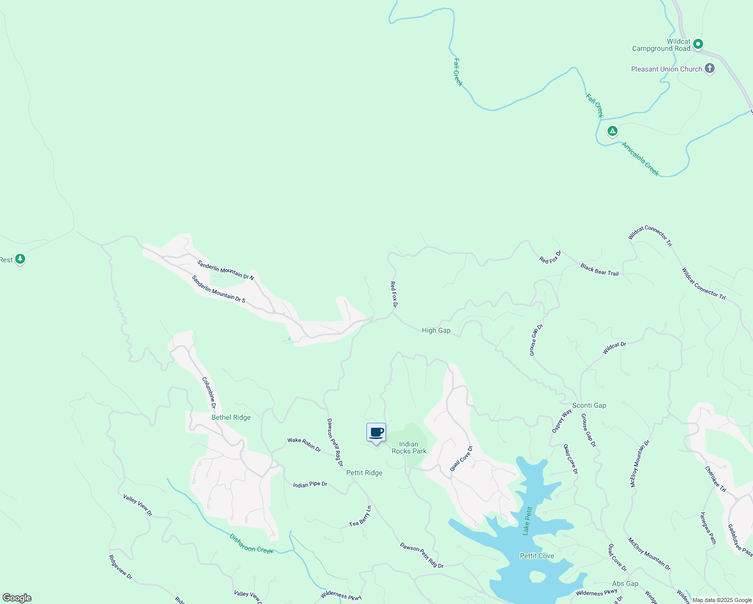 map of restaurants, bars, coffee shops, grocery stores, and more near 62 Bear Cub Ridge in Big Canoe