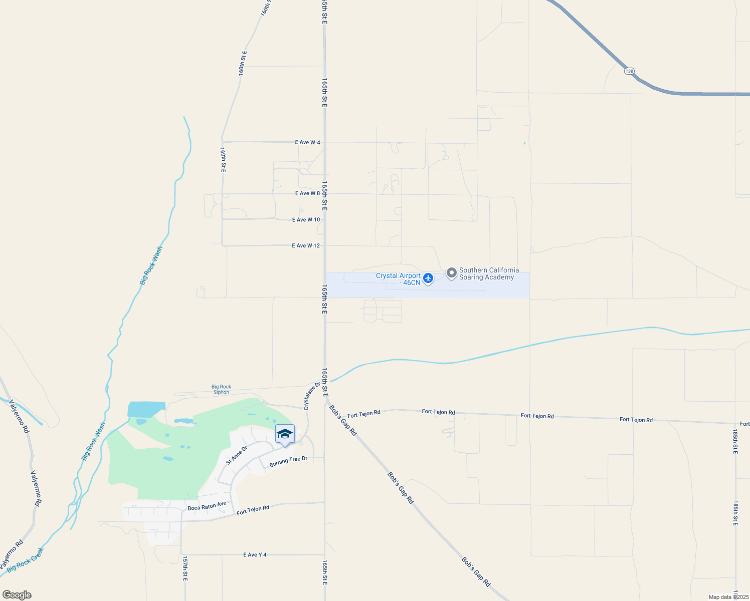 map of restaurants, bars, coffee shops, grocery stores, and more near 22300 East Avenue X in Llano