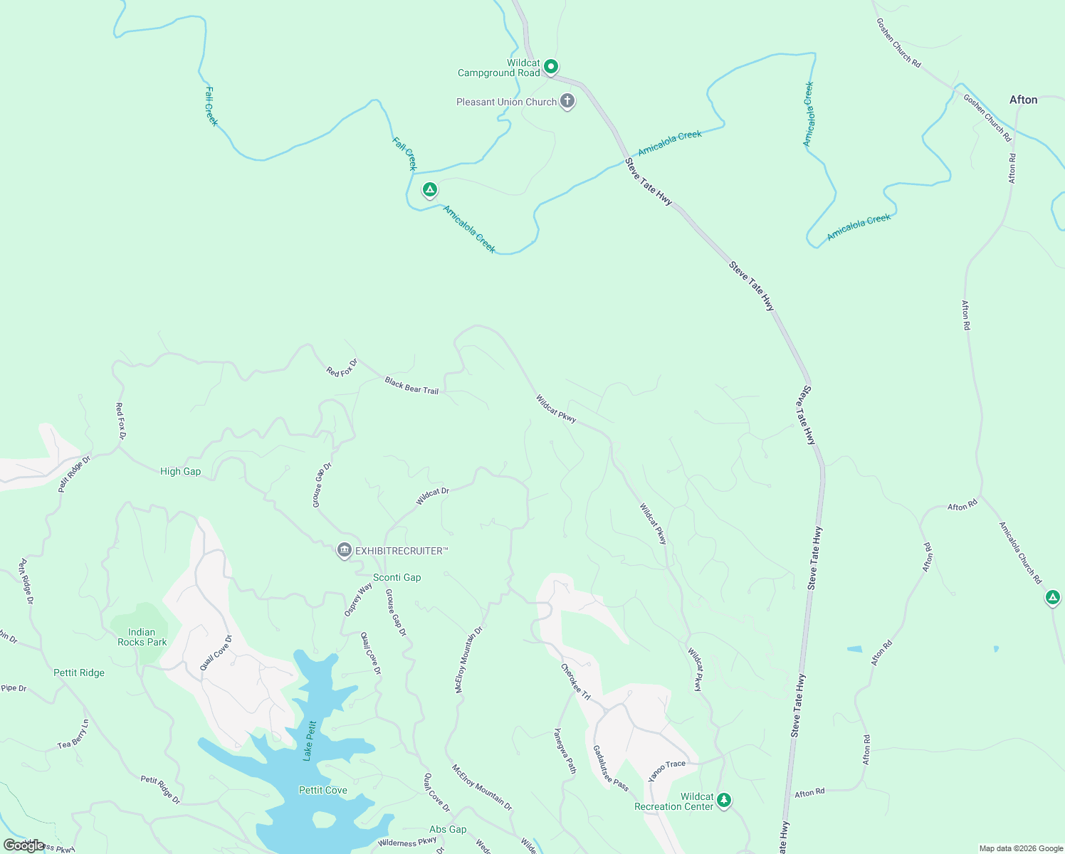 map of restaurants, bars, coffee shops, grocery stores, and more near 2192 Wildcat Drive in Dawsonville