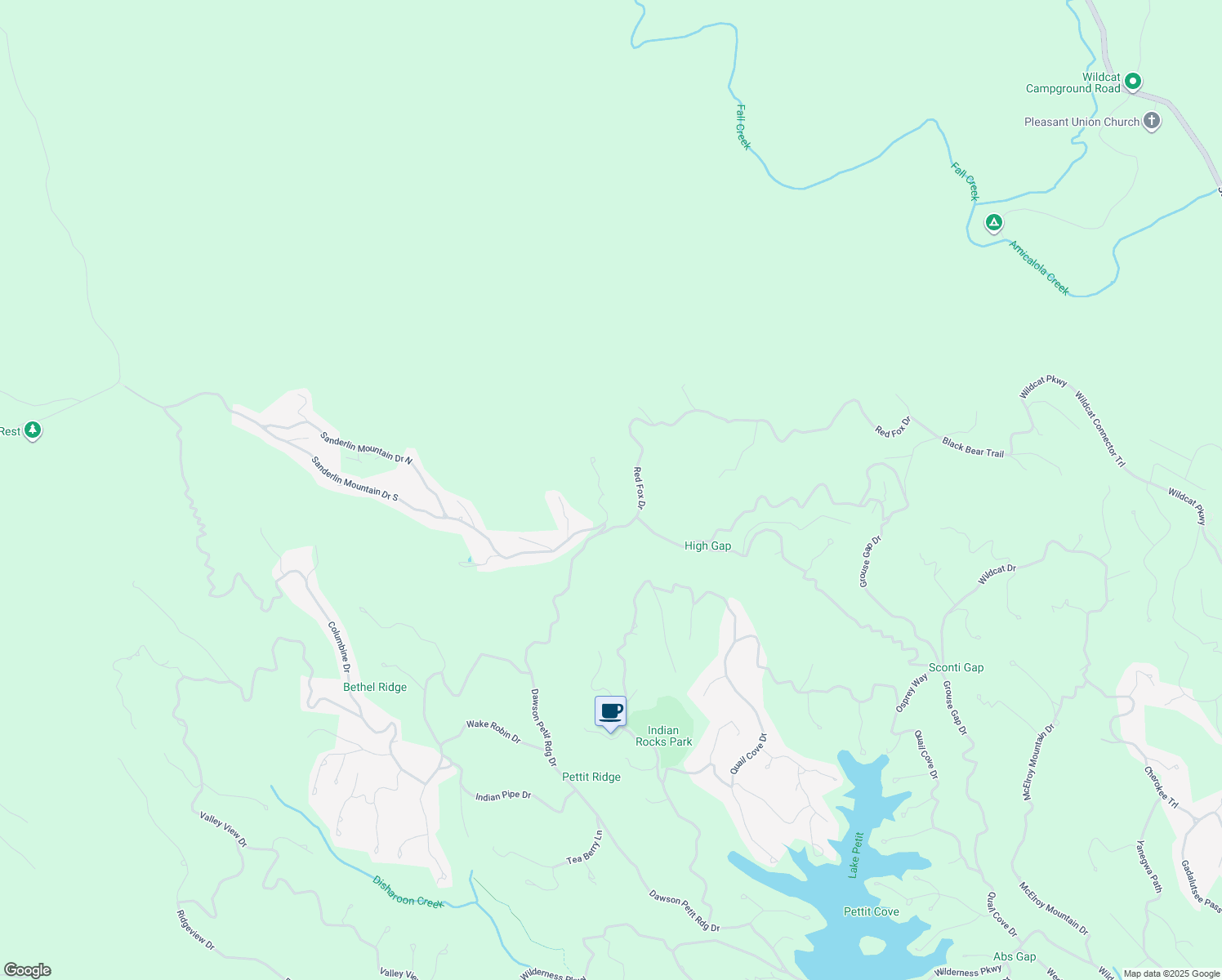 map of restaurants, bars, coffee shops, grocery stores, and more near 5006 Bear Cub Ridge in Dawsonville