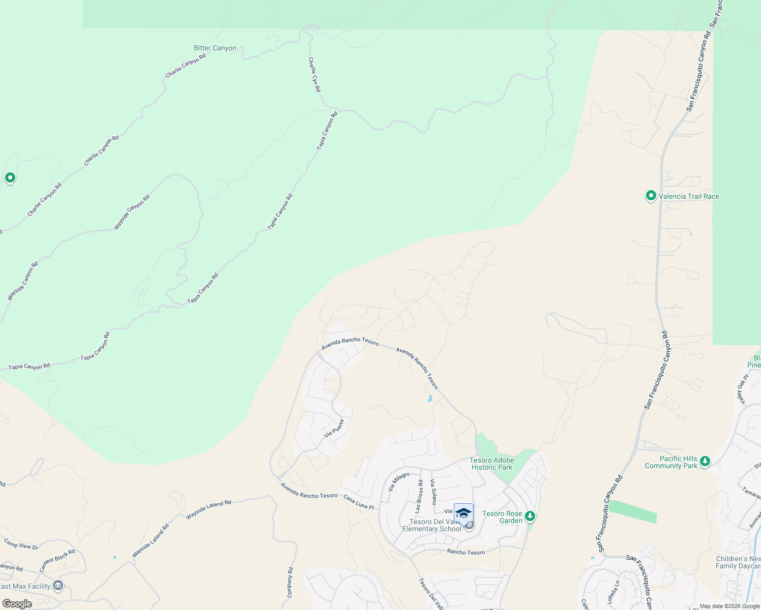 map of restaurants, bars, coffee shops, grocery stores, and more near 24337 Camino Oceano in Santa Clarita