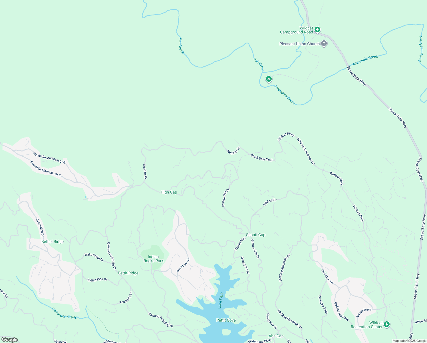 map of restaurants, bars, coffee shops, grocery stores, and more near 450 Wild Turkey Bluff in Jasper