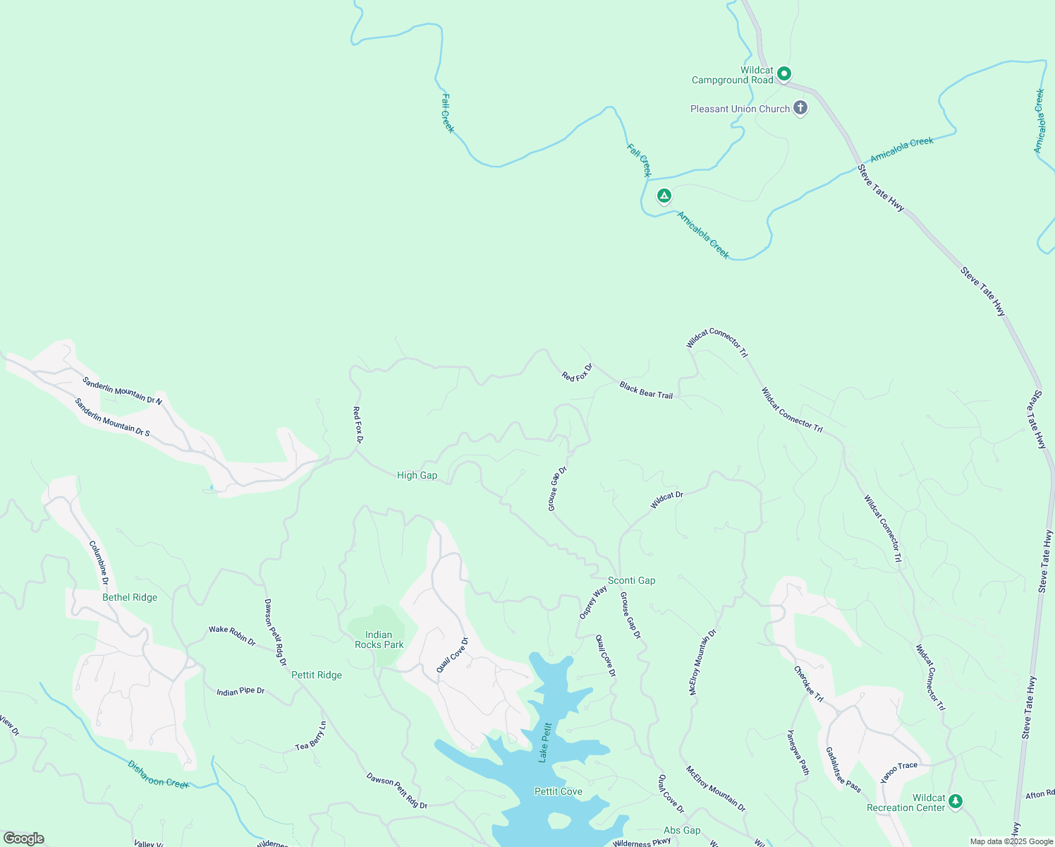map of restaurants, bars, coffee shops, grocery stores, and more near 450 Wild Turkey Bluff in Jasper