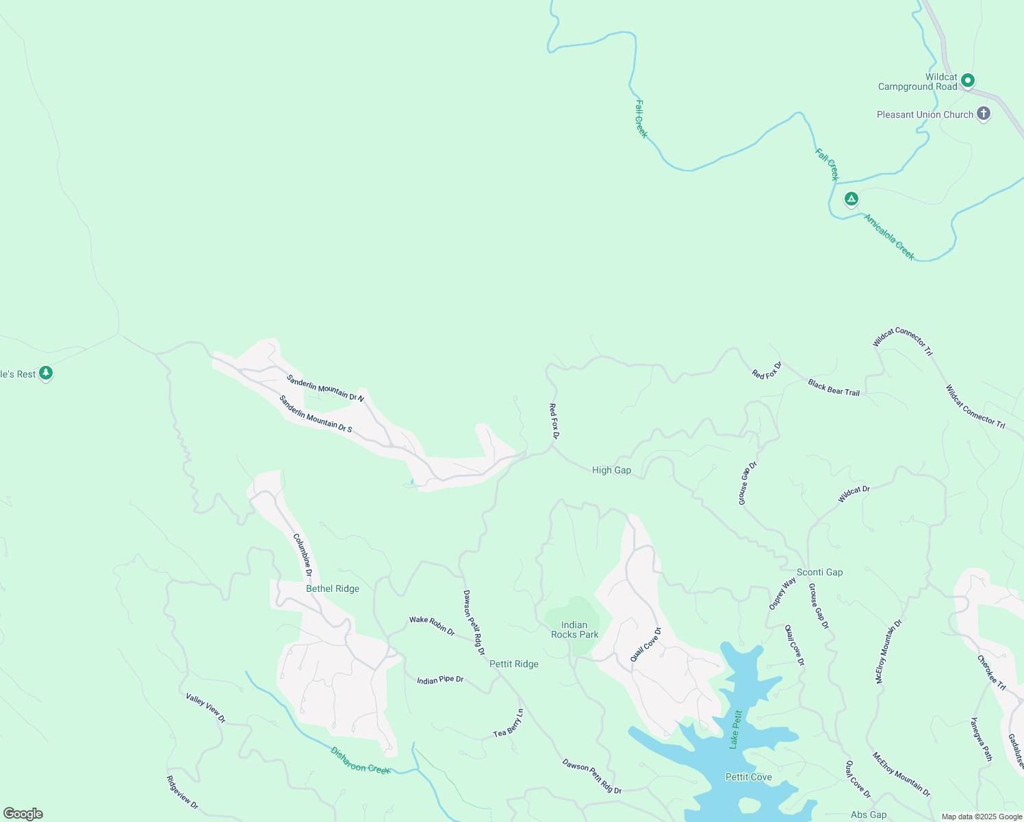 map of restaurants, bars, coffee shops, grocery stores, and more near 175 Bear Cub Ridge in Jasper