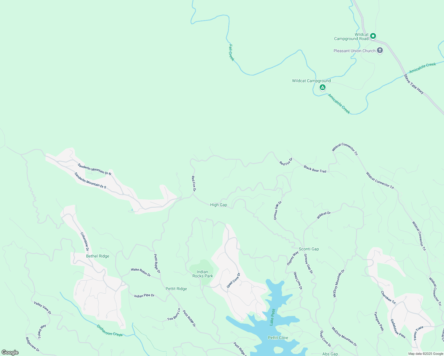 map of restaurants, bars, coffee shops, grocery stores, and more near 5574 Red Fox Drive in Dawsonville