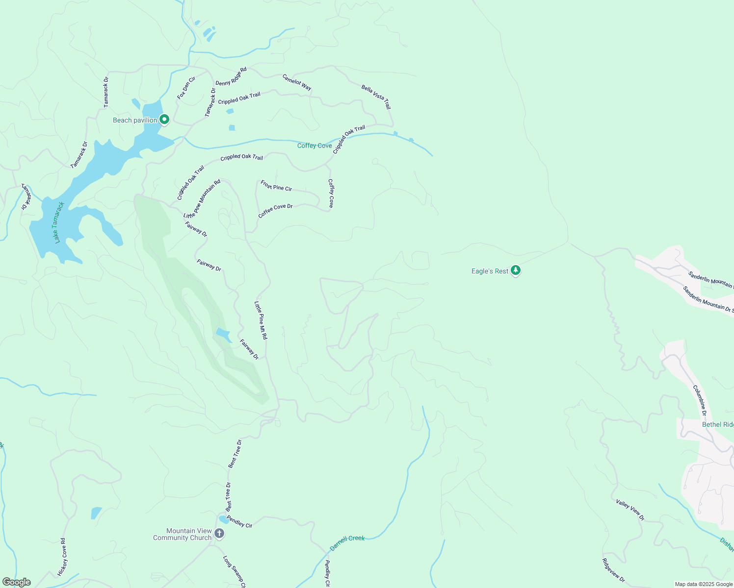 map of restaurants, bars, coffee shops, grocery stores, and more near Echo Ridge in Pickens County