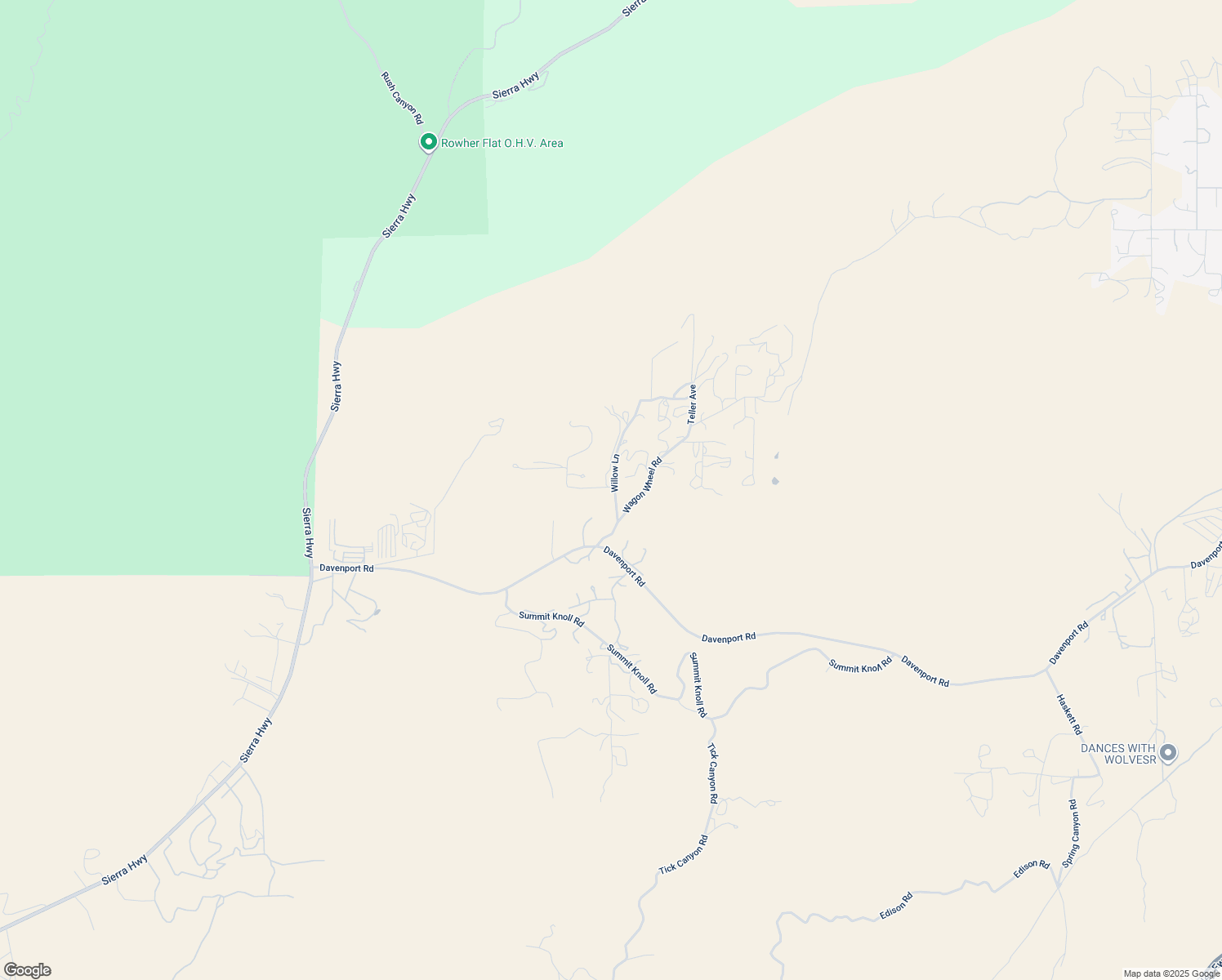 map of restaurants, bars, coffee shops, grocery stores, and more near in Agua Dulce