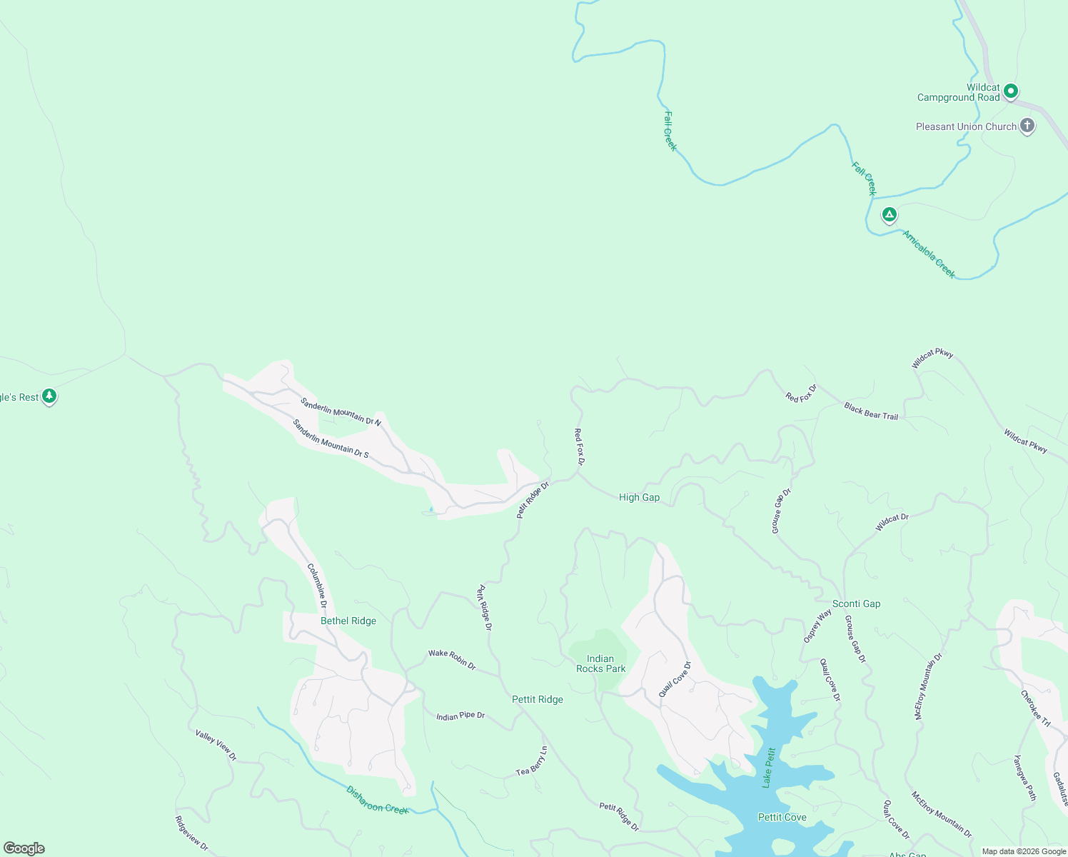 map of restaurants, bars, coffee shops, grocery stores, and more near 5010 Bear Cub Ridge in Dawsonville
