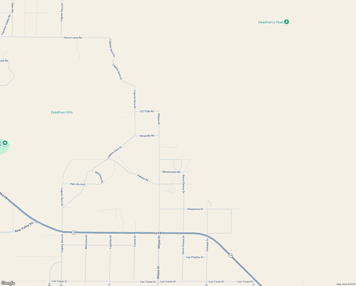 map of restaurants, bars, coffee shops, grocery stores, and more near 25878 Sitting Bull Road in Apple Valley