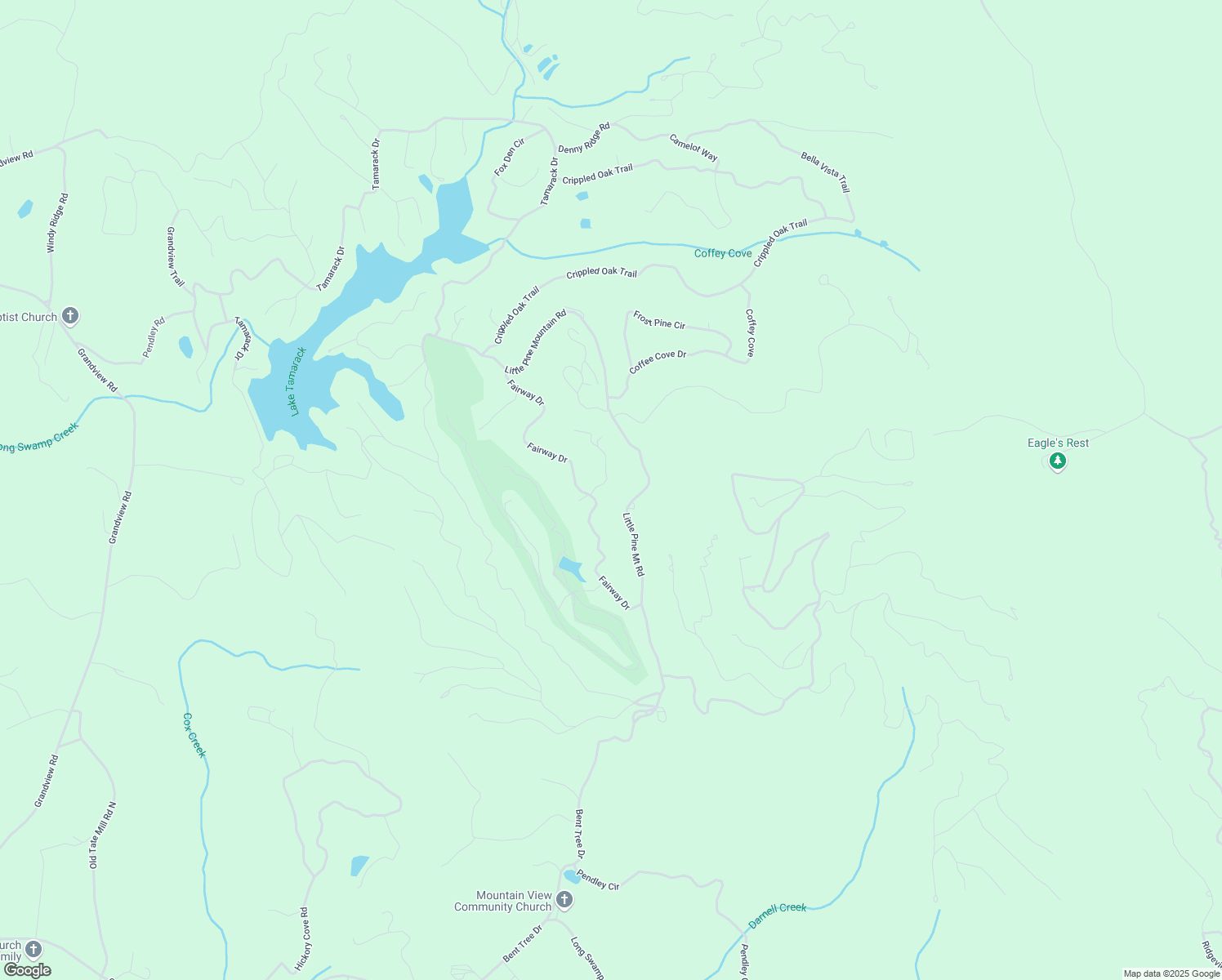 map of restaurants, bars, coffee shops, grocery stores, and more near 64 Fairview Court in Jasper