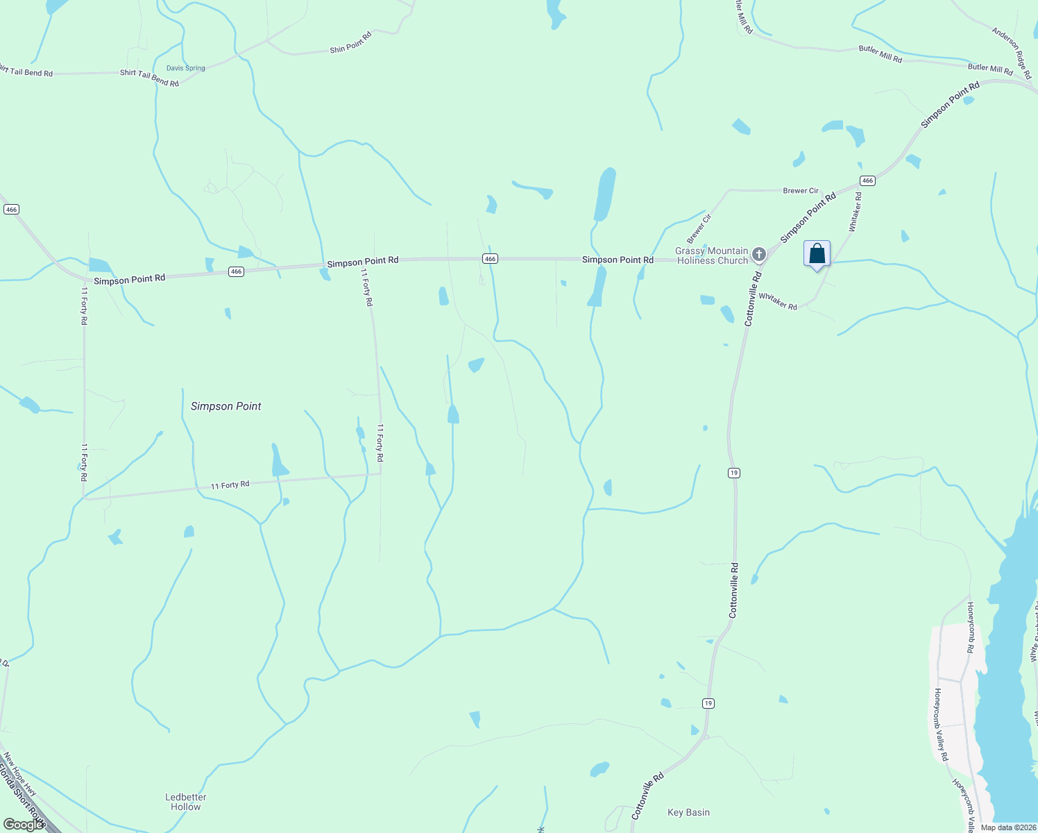 map of restaurants, bars, coffee shops, grocery stores, and more near 415 Choat Road in Grant