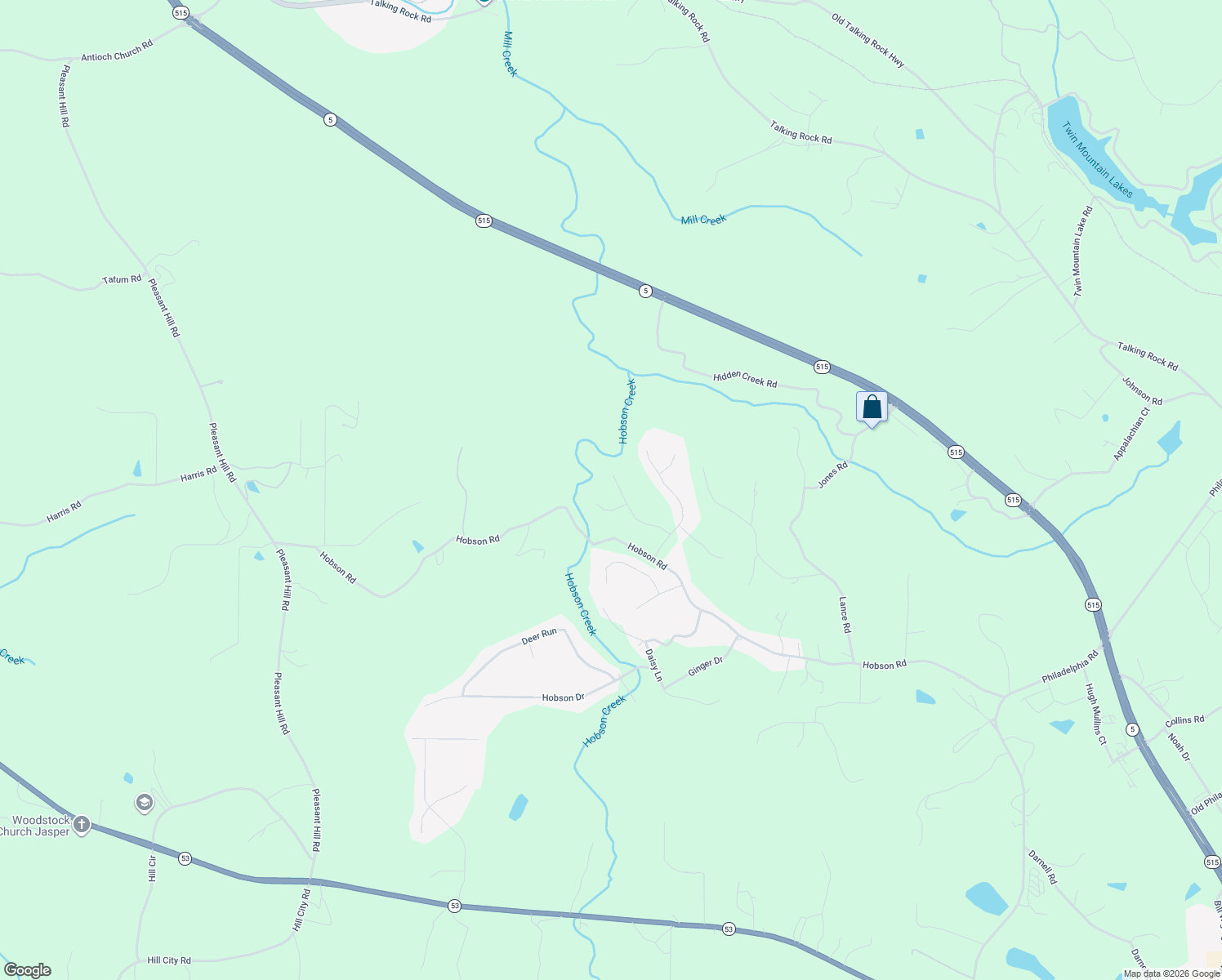 map of restaurants, bars, coffee shops, grocery stores, and more near in Jasper