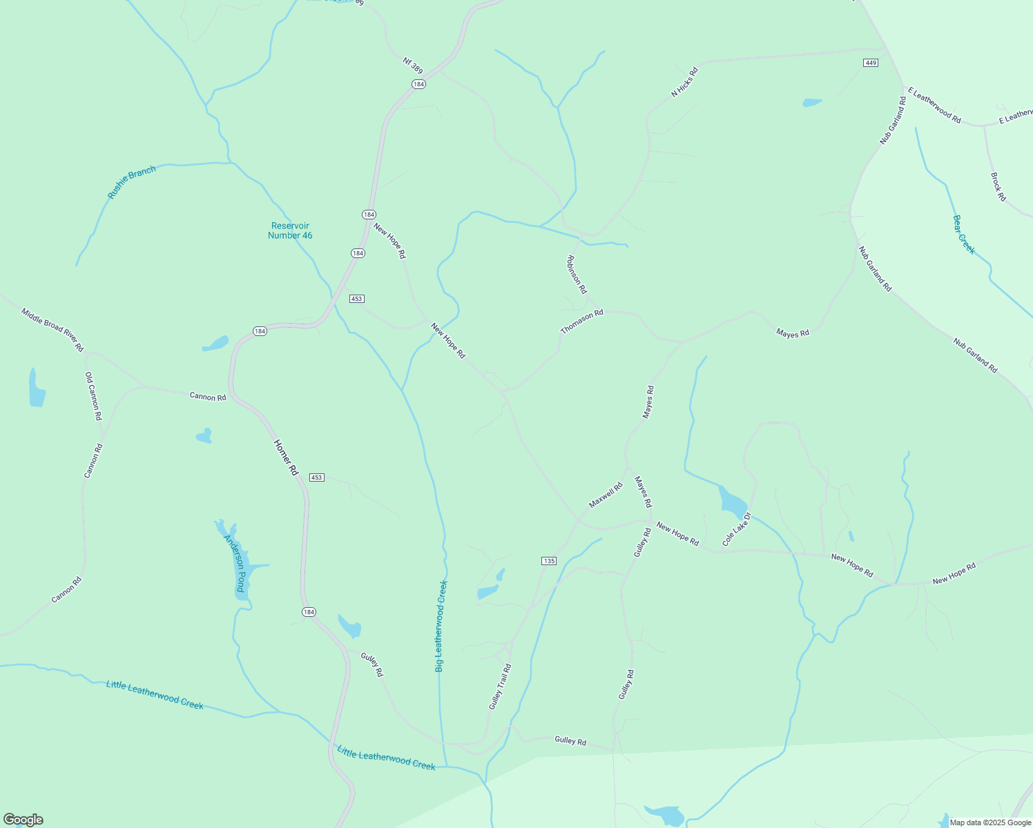 map of restaurants, bars, coffee shops, grocery stores, and more near 2370 New Hope Road in Toccoa