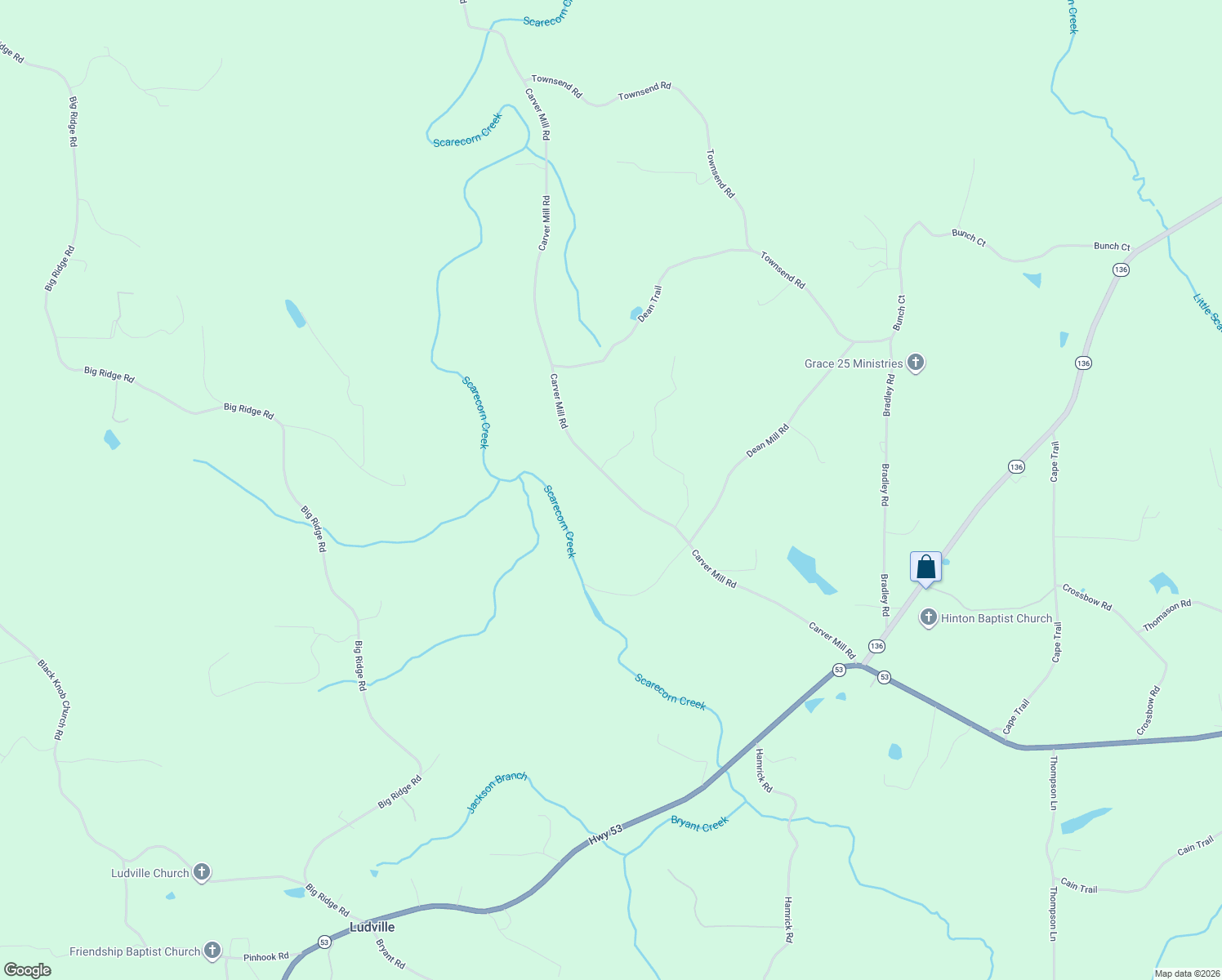 map of restaurants, bars, coffee shops, grocery stores, and more near 488 Carver Mill Road in Talking Rock
